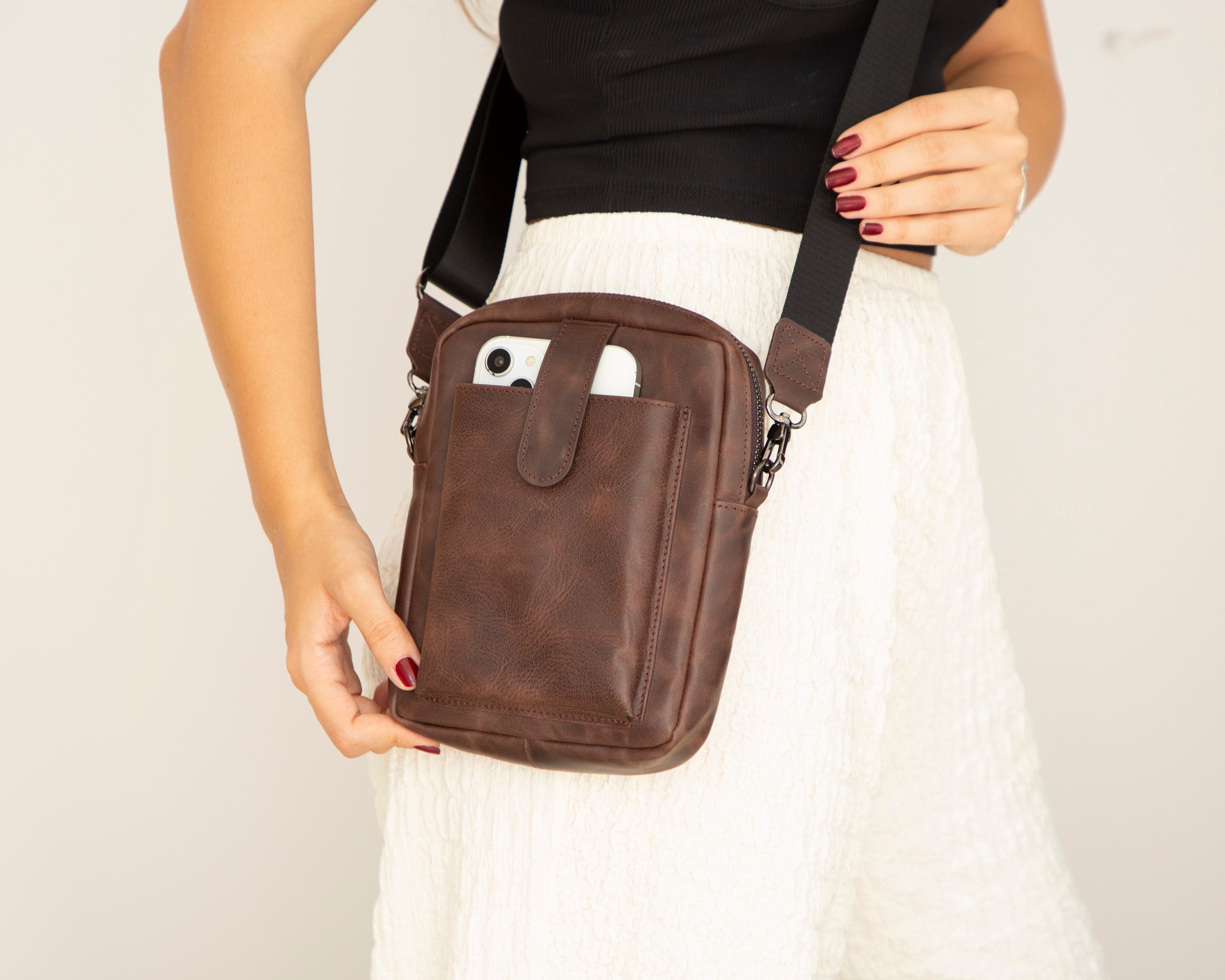 Sac bandoulière en cuir Pisa