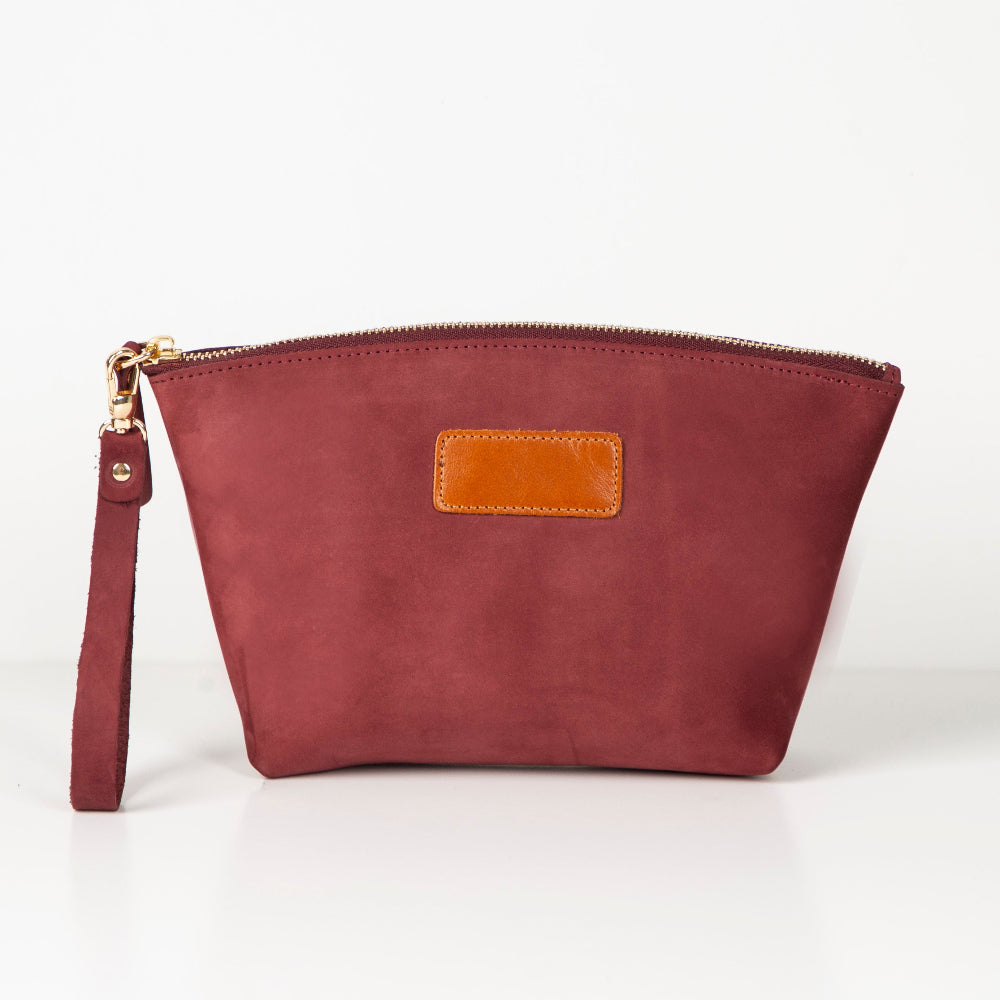 Luna Leather Makeup Bag