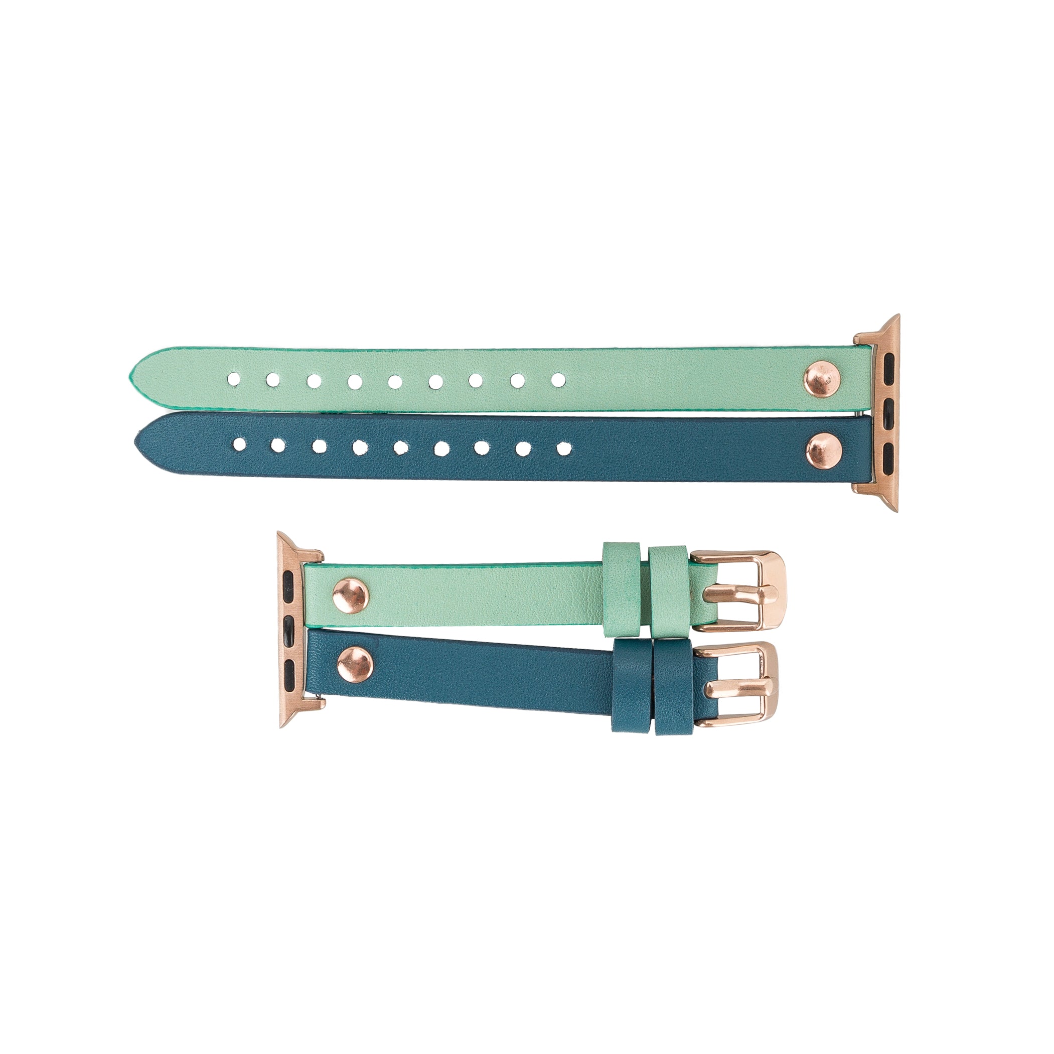 Blue Mint Apple iWatch Genuine Leather Watch Band
