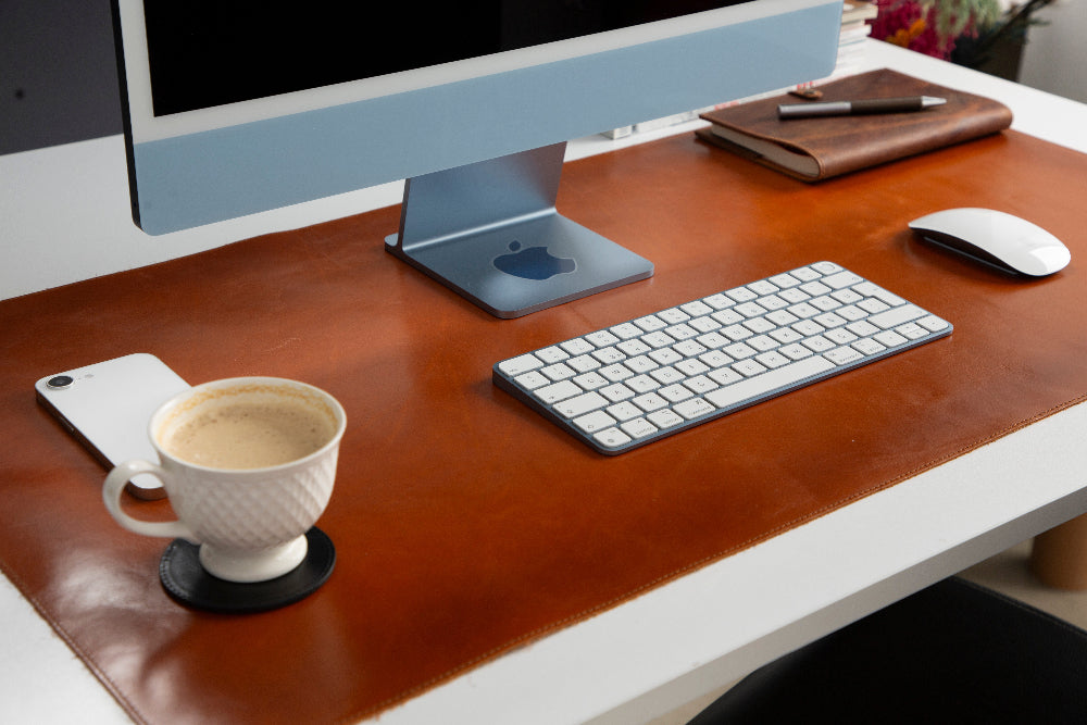 Leather Natural Desk Mat (91 cm x 48 cm)