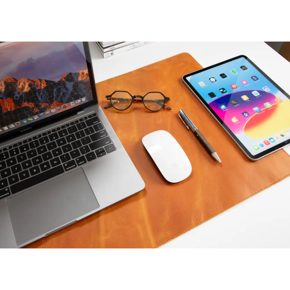 Leather Natural Desk Mat (37 cm x 80 cm)