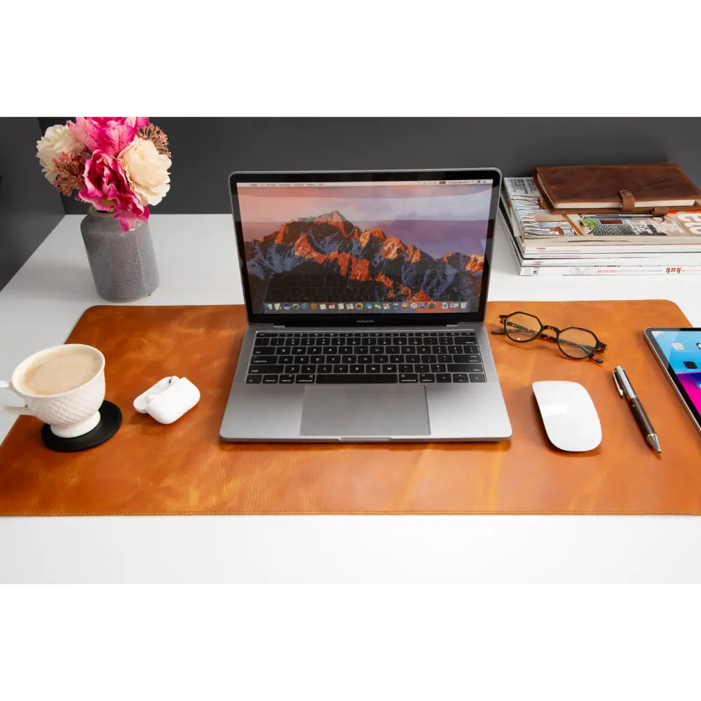 Leather Natural Desk Mat (37 cm x 80 cm)