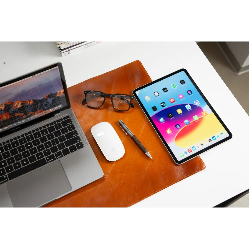 Leather Natural Desk Mat (37 cm x 80 cm)