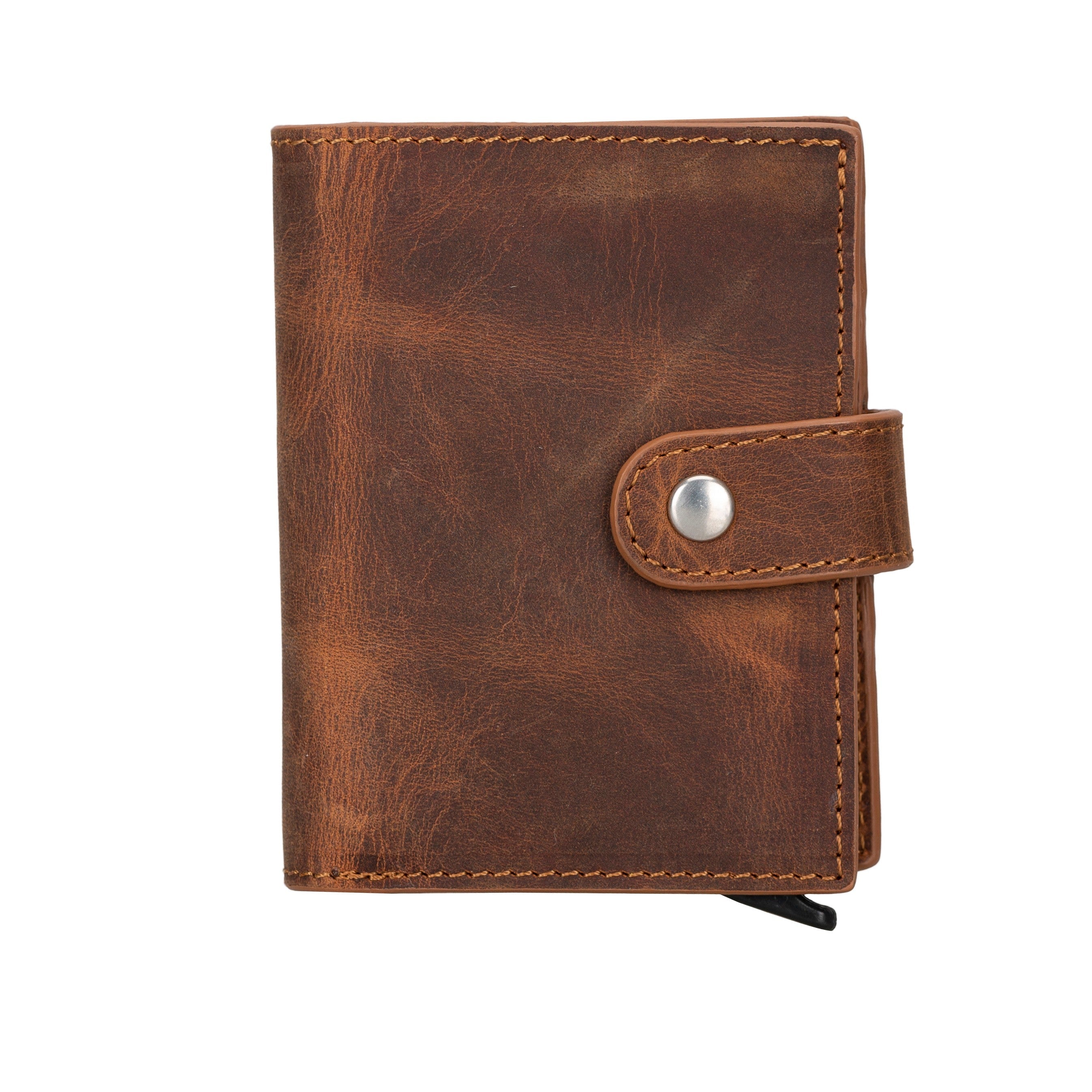 Porte-cartes mécanique en cuir Palertag Zip avec emplacement pour AirTag