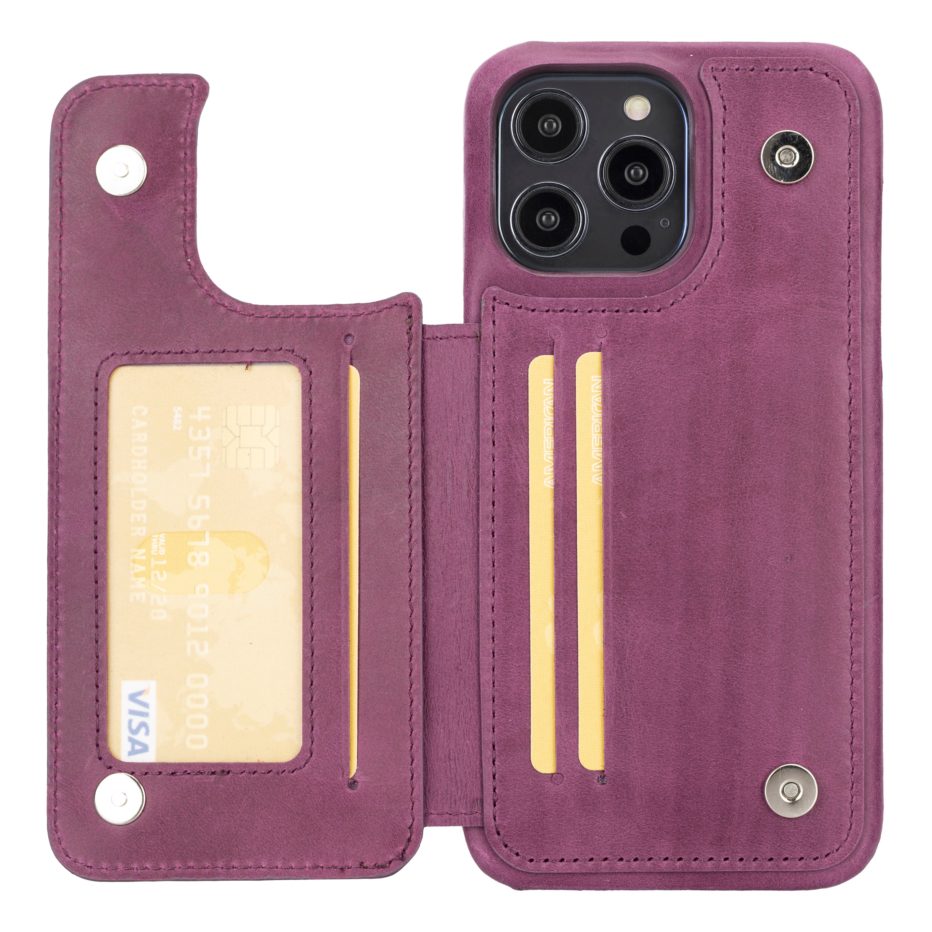 Étui portefeuille en cuir véritable Ultimate Book pour iPhone 14 Pro Max (6,7")