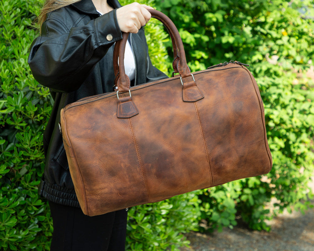 Dolly Genuine Leather Weekend Duffle Bag