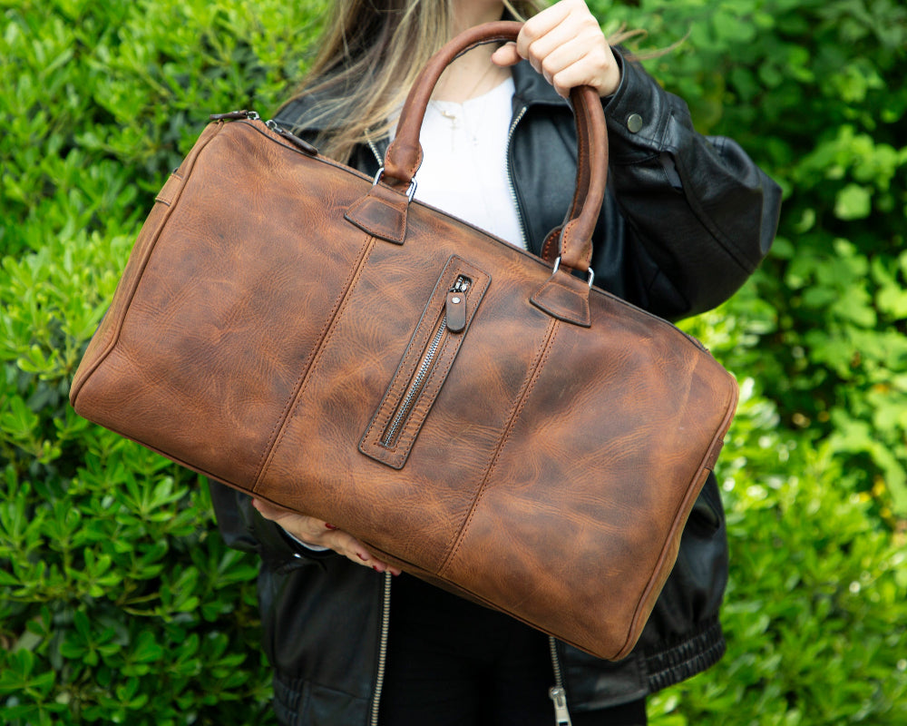 Dolly Genuine Leather Weekend Duffle Bag
