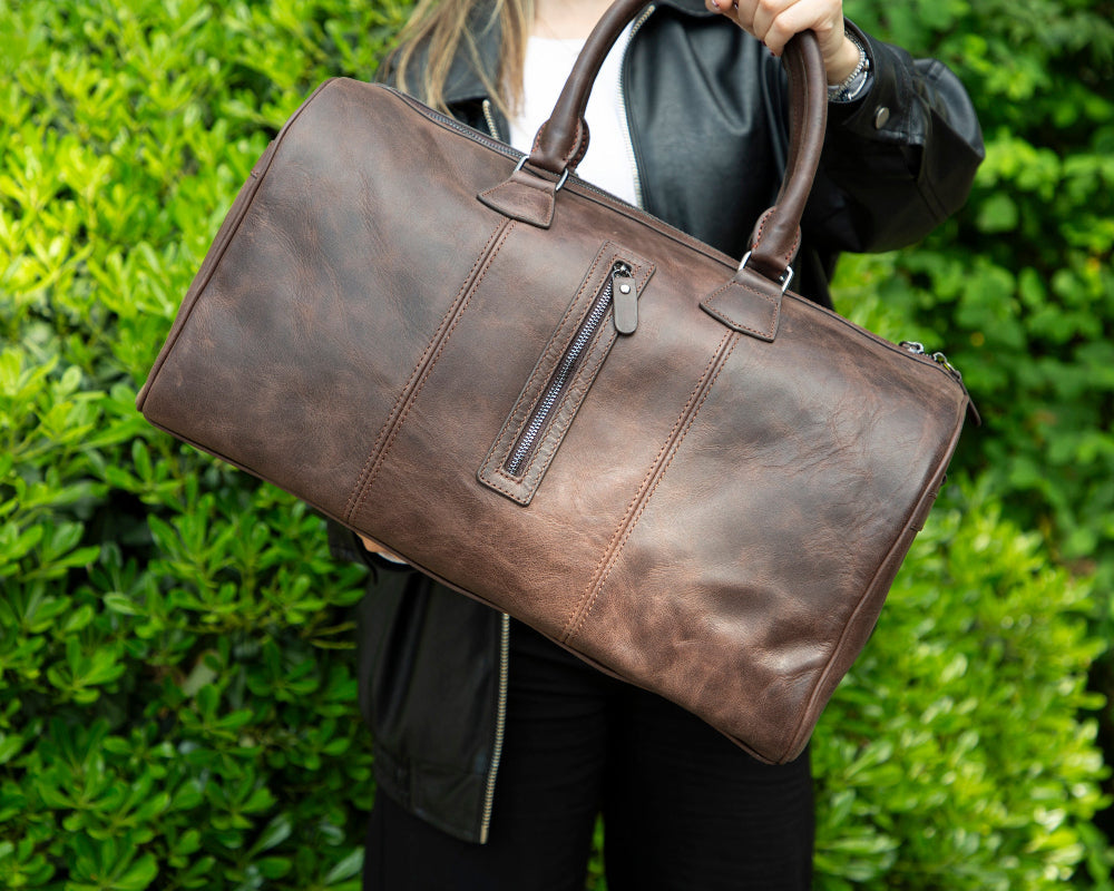 Dolly Genuine Leather Weekend Duffle Bag