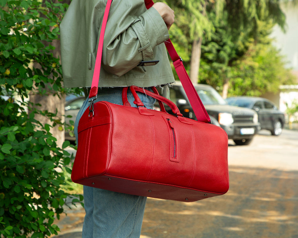 Dolly Genuine Leather Weekend Duffle Bag