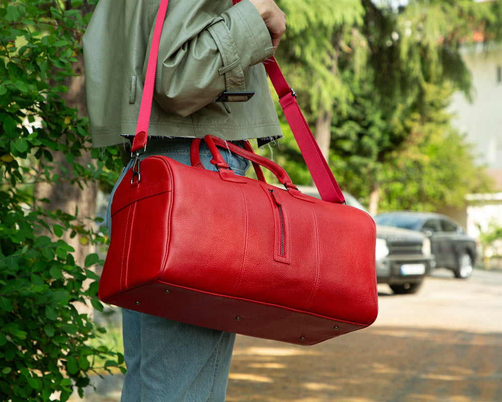 Dolly Genuine Leather Weekend Duffle Bag