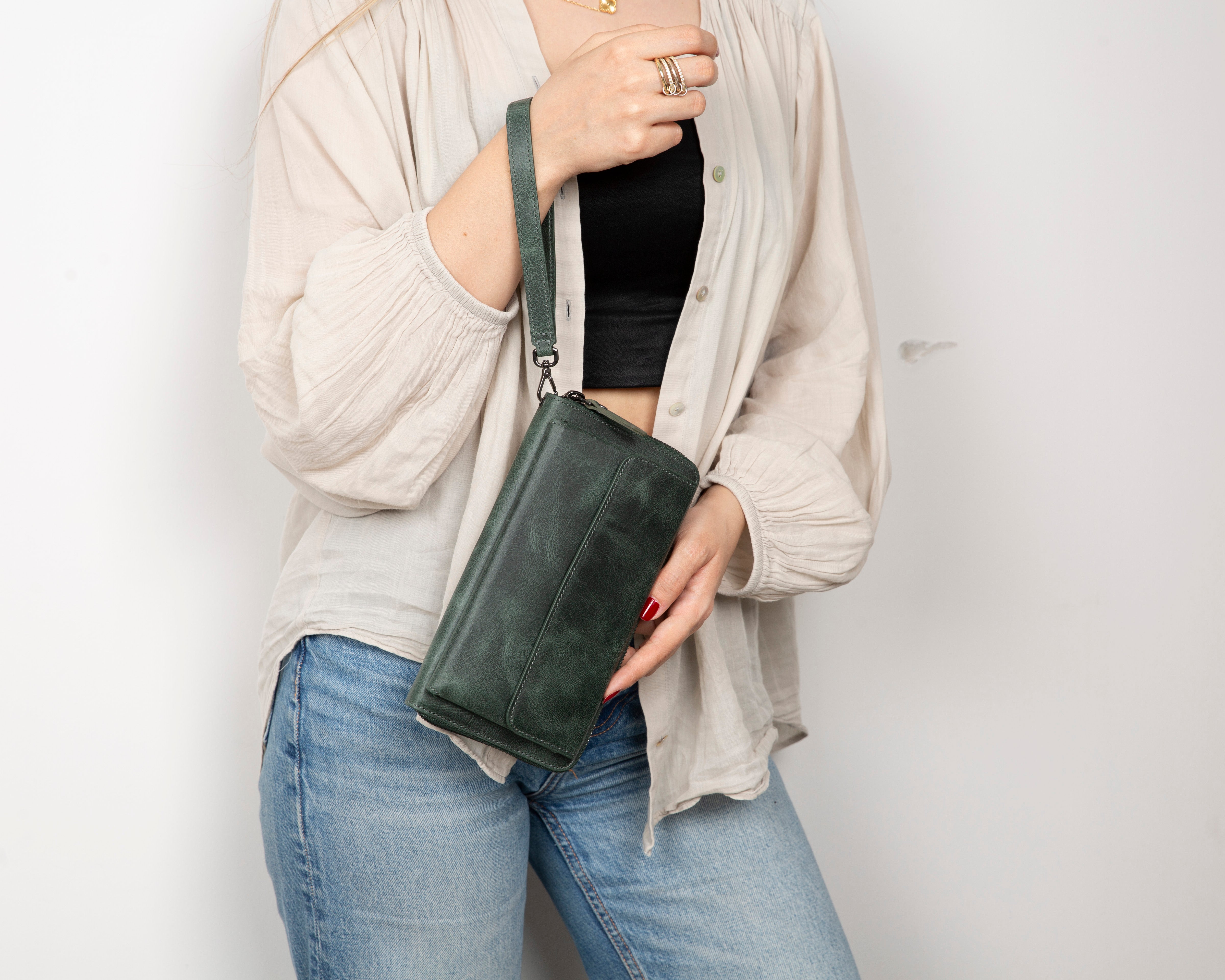 Portefeuille en cuir véritable Aristo