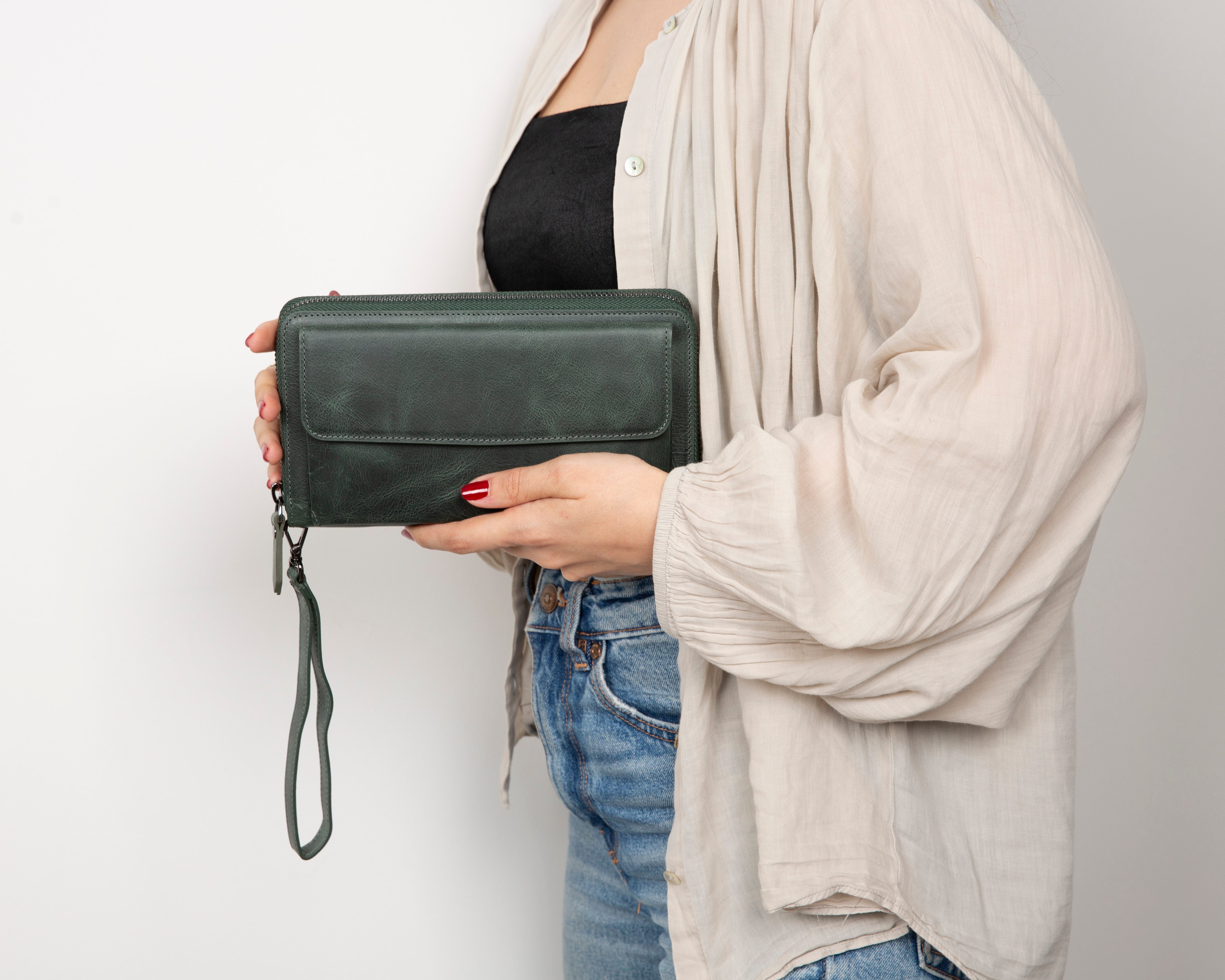 Portefeuille en cuir véritable Aristo