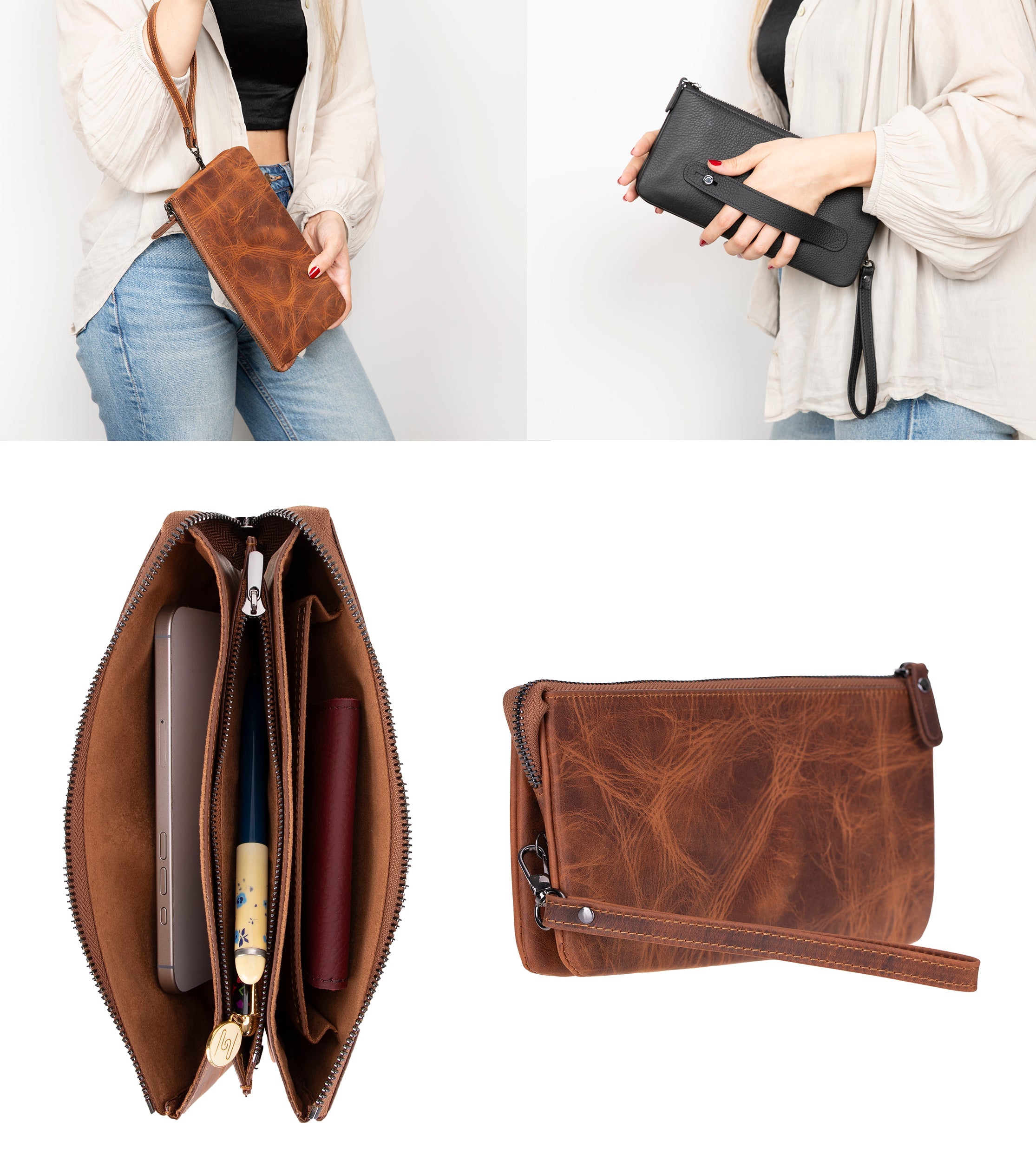 Pochette en cuir Majeste