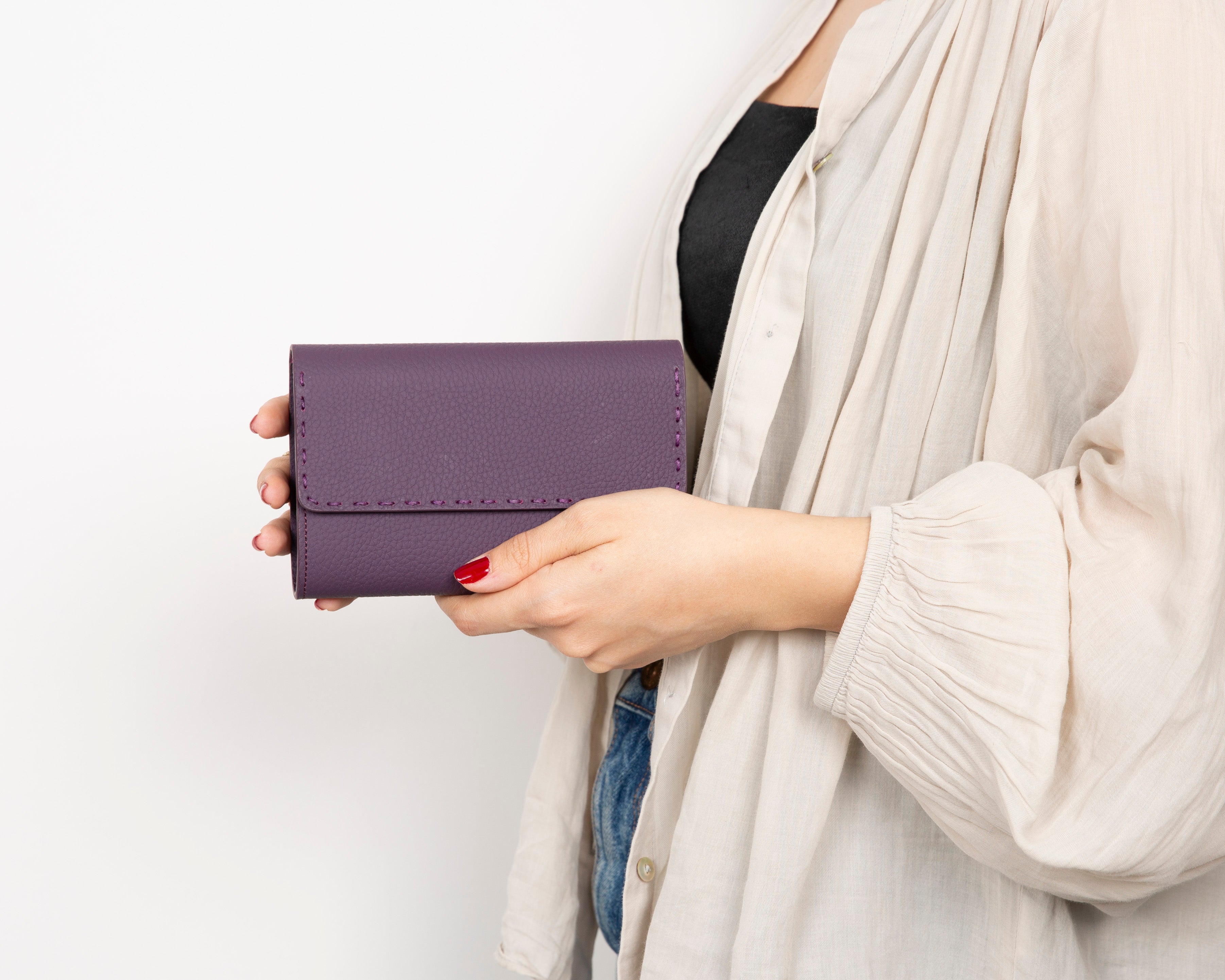 Portefeuille femme en cuir Linea