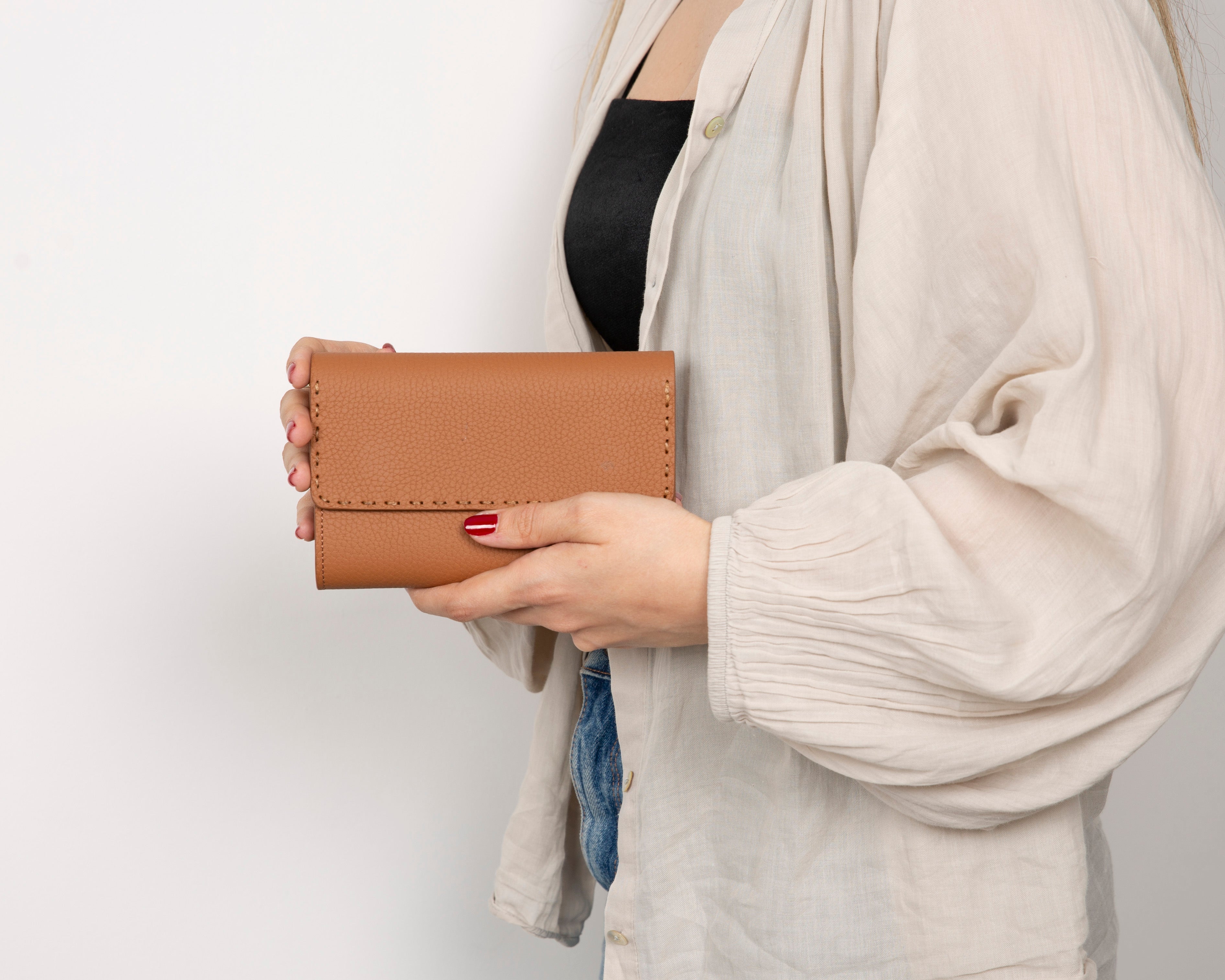 Portefeuille femme en cuir Linea