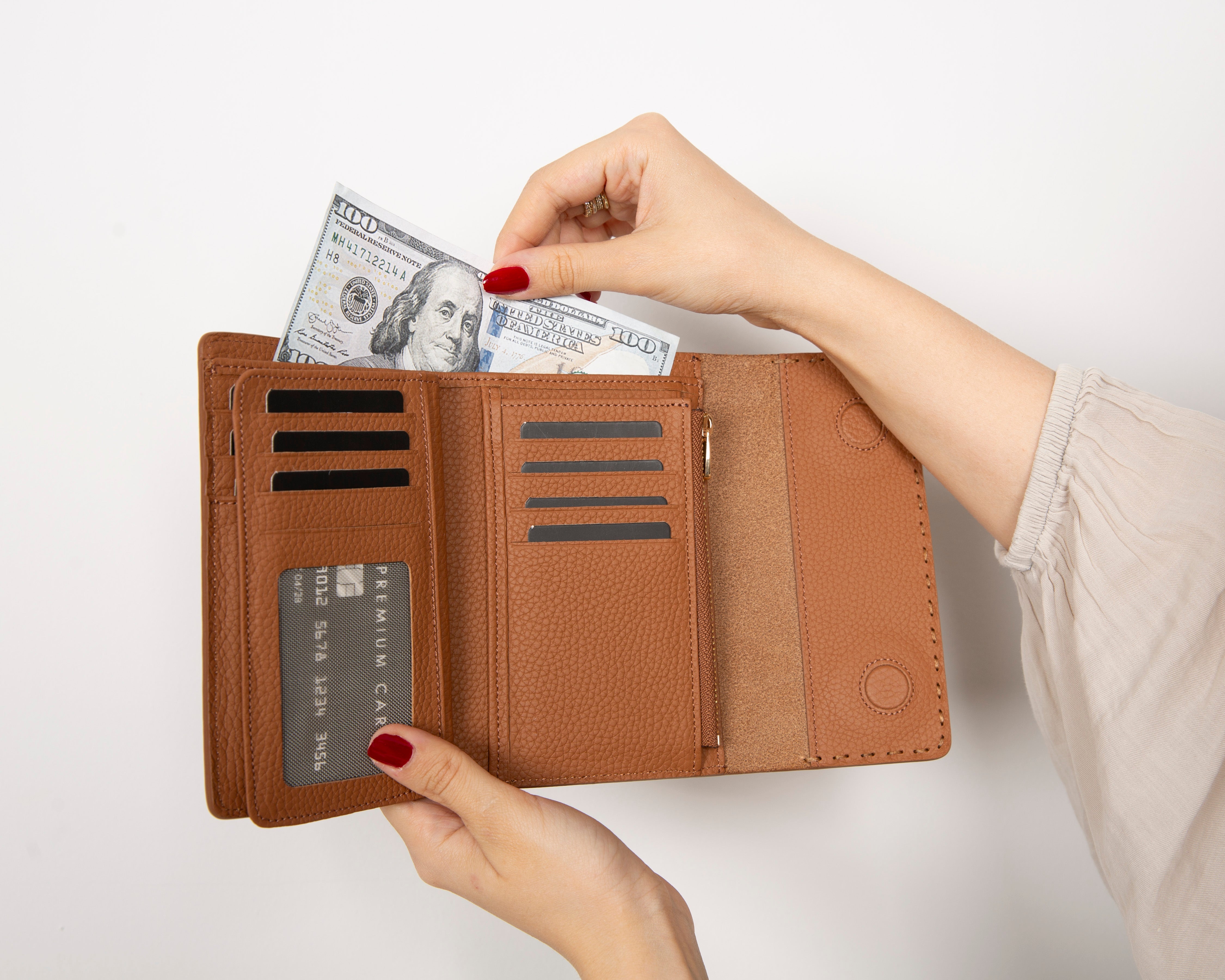 Portefeuille femme en cuir Linea