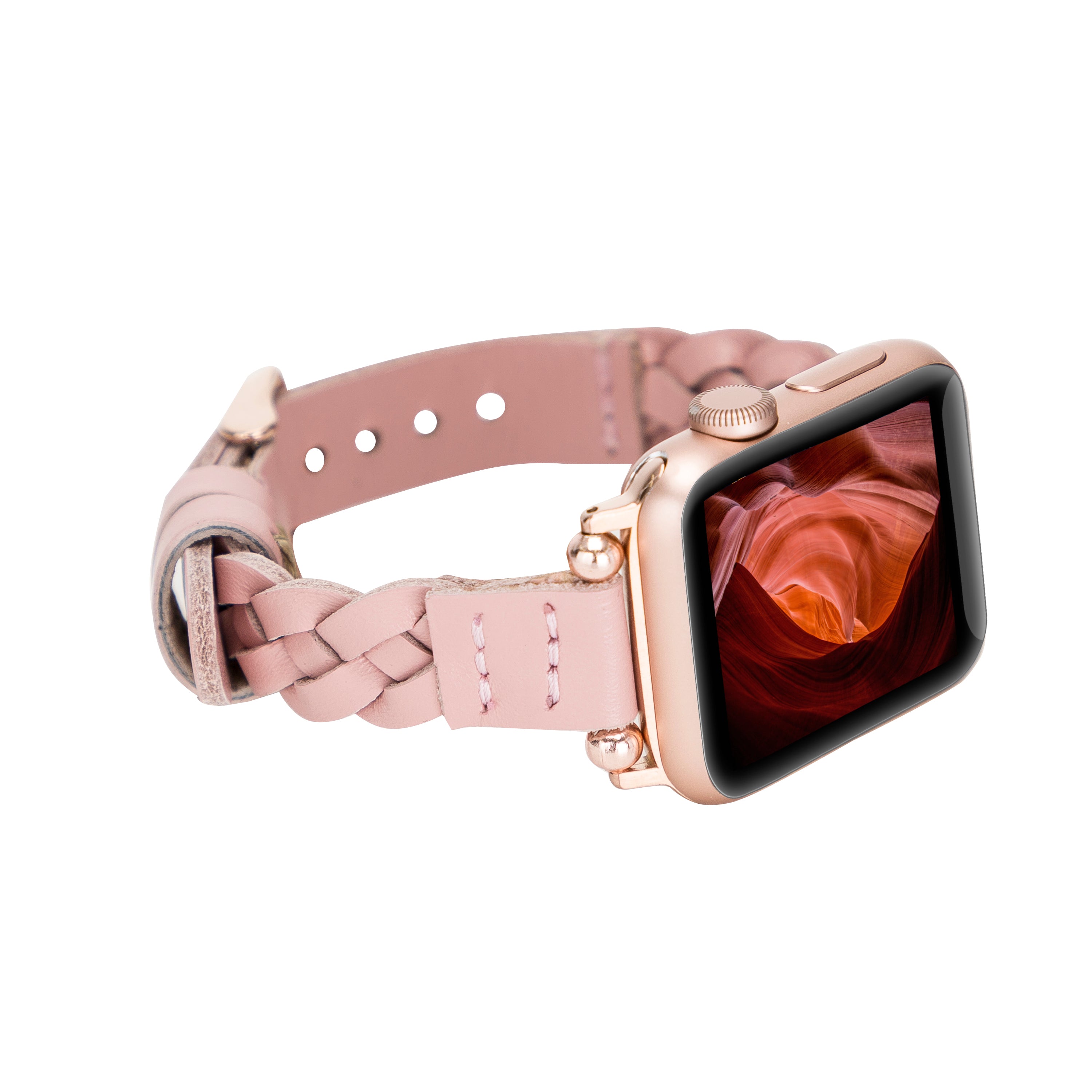 Monaco Braided Apple iWatch Genuine Leather Watch Band