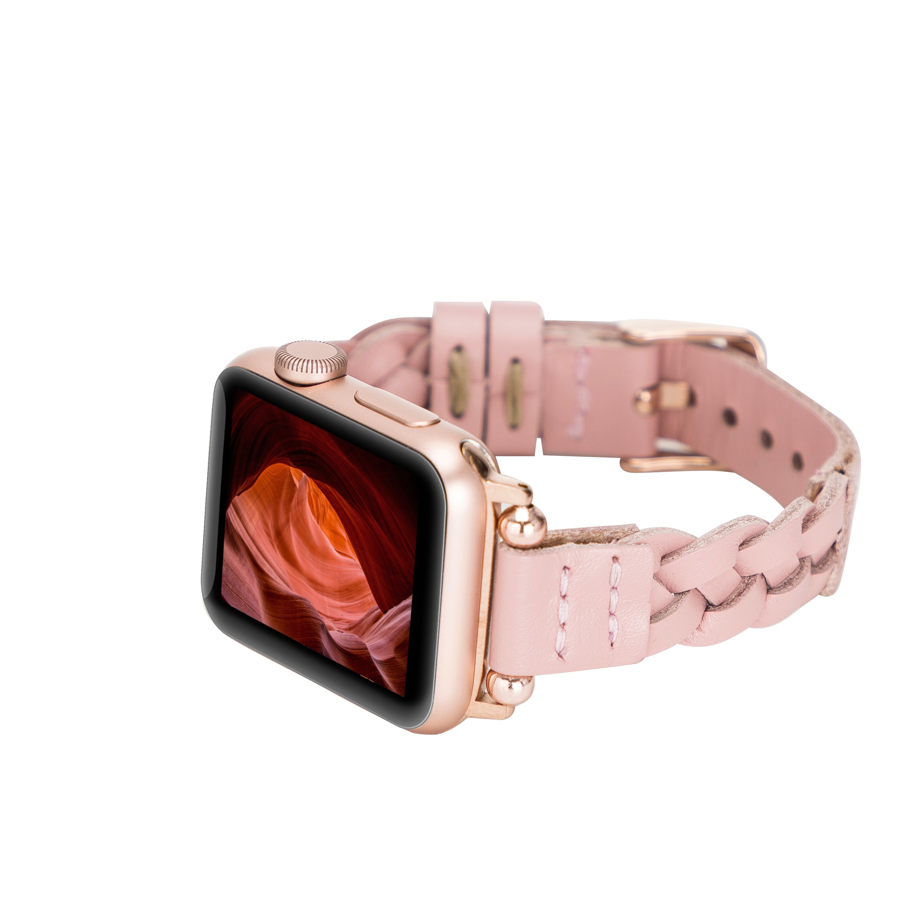 Monaco Braided Apple iWatch Genuine Leather Watch Band