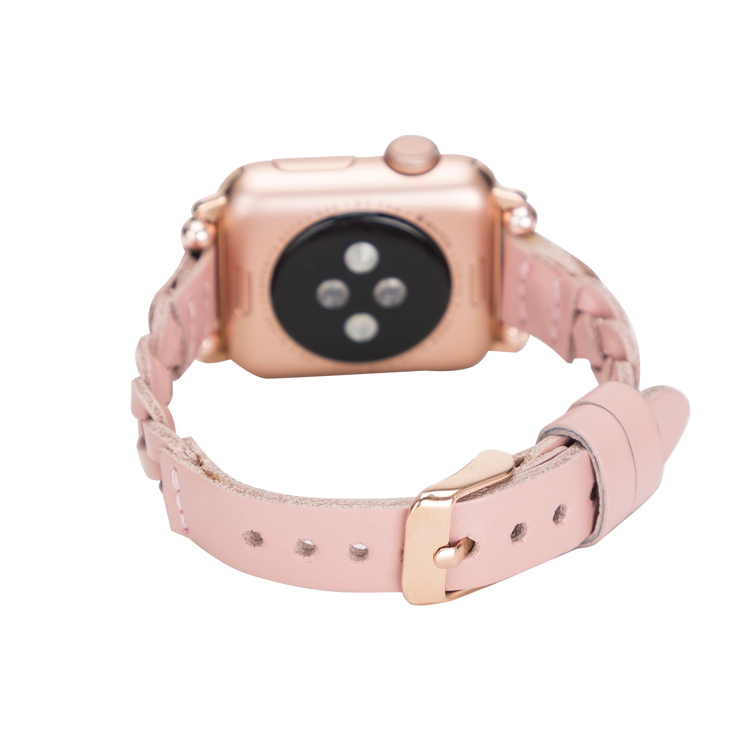 Monaco Braided Apple iWatch Genuine Leather Watch Band