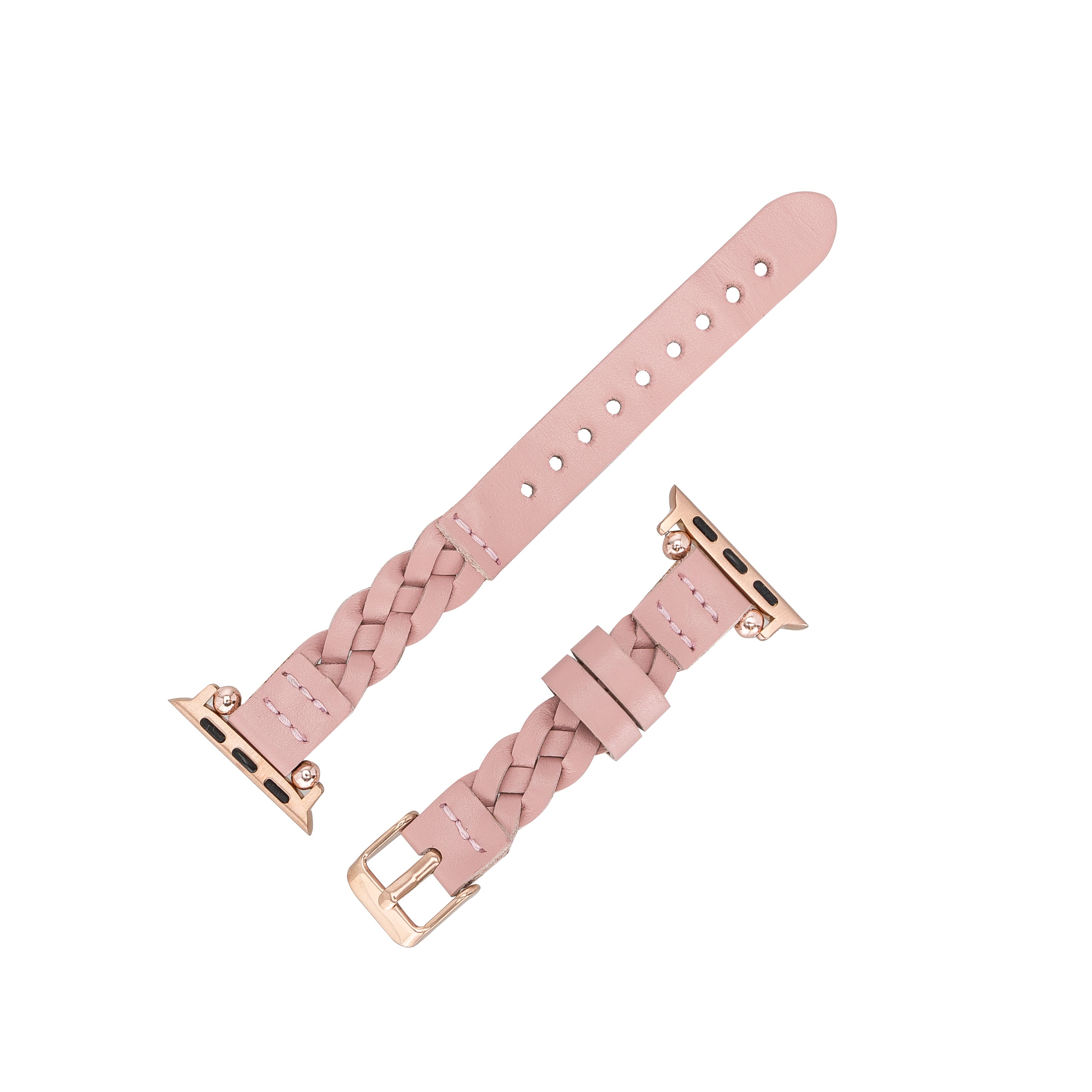Monaco Braided Apple iWatch Genuine Leather Watch Band