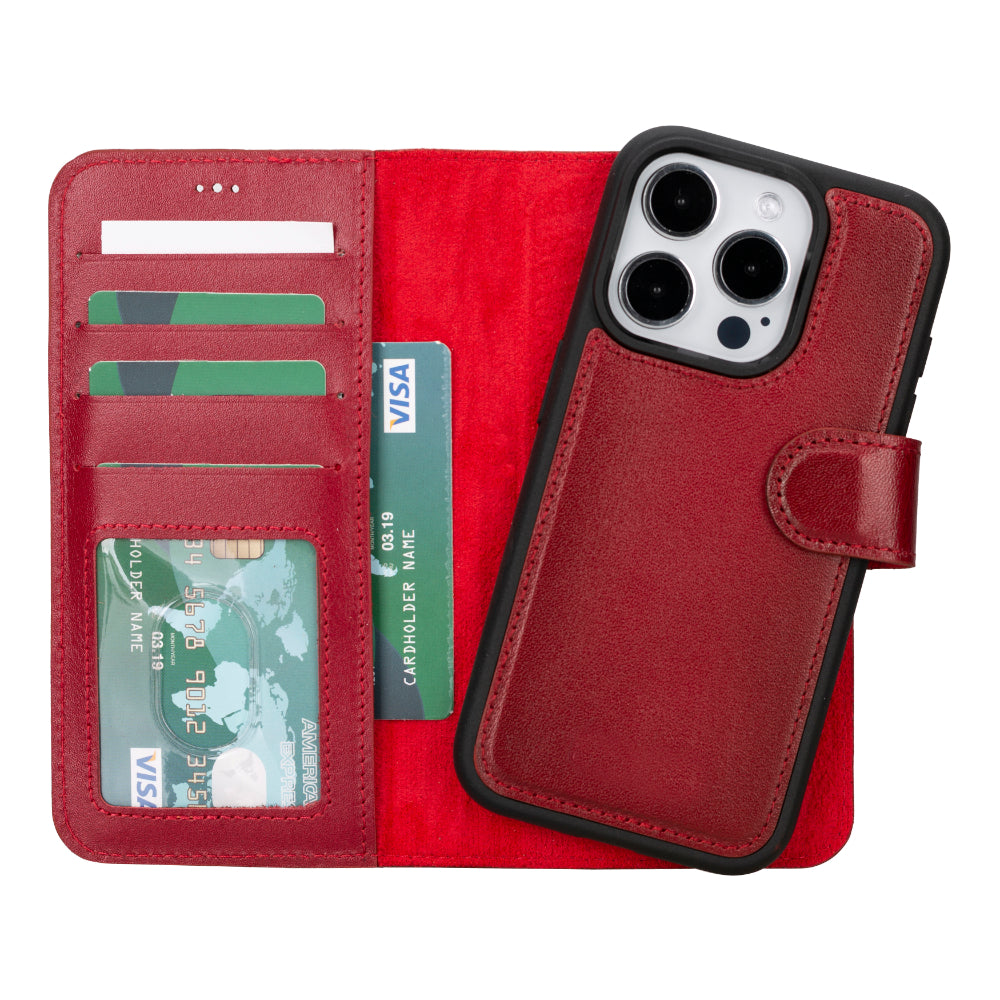 Étui portefeuille amovible en cuir pour iPhone 17 Pro Max