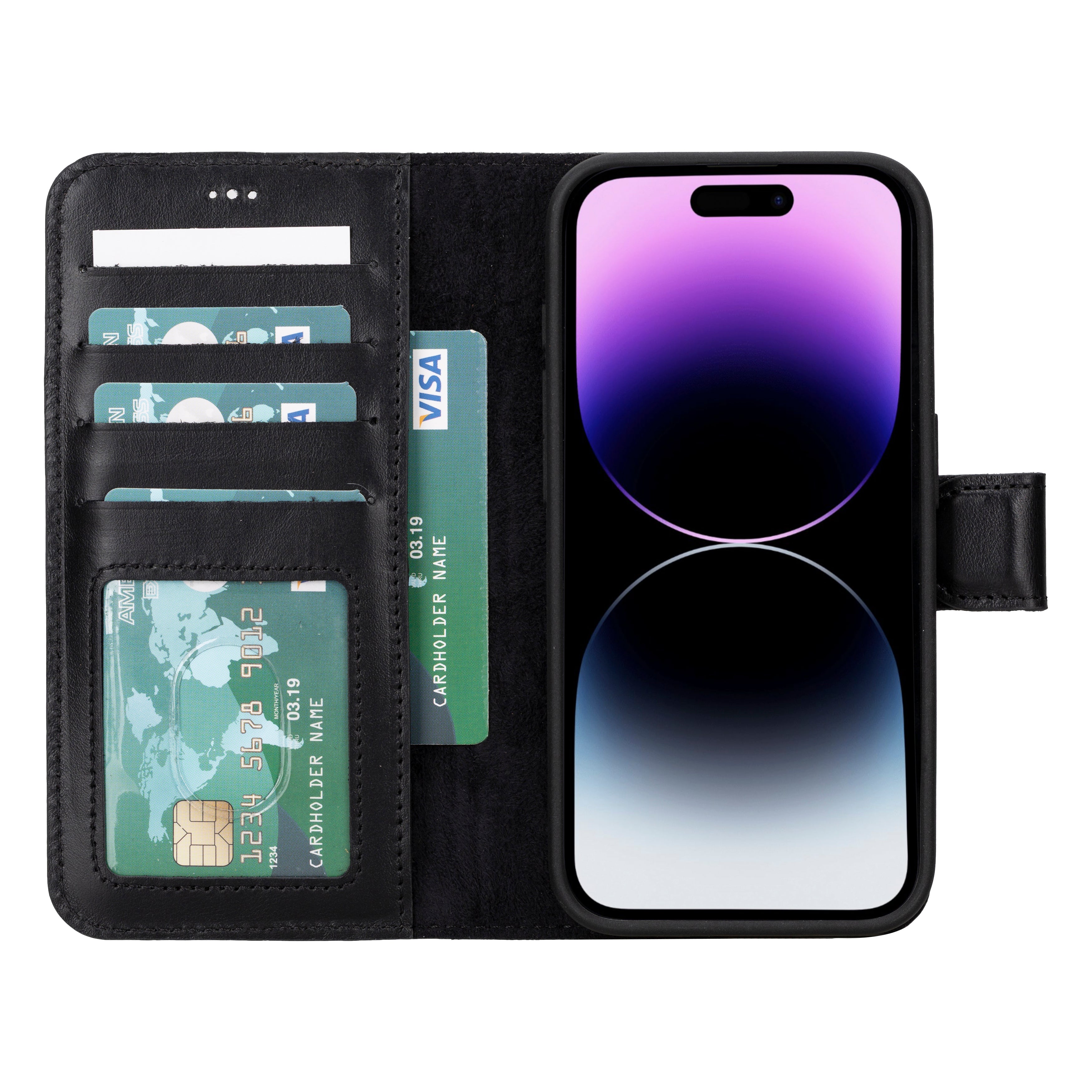 Étui portefeuille amovible en cuir pour iPhone 17 Pro Max