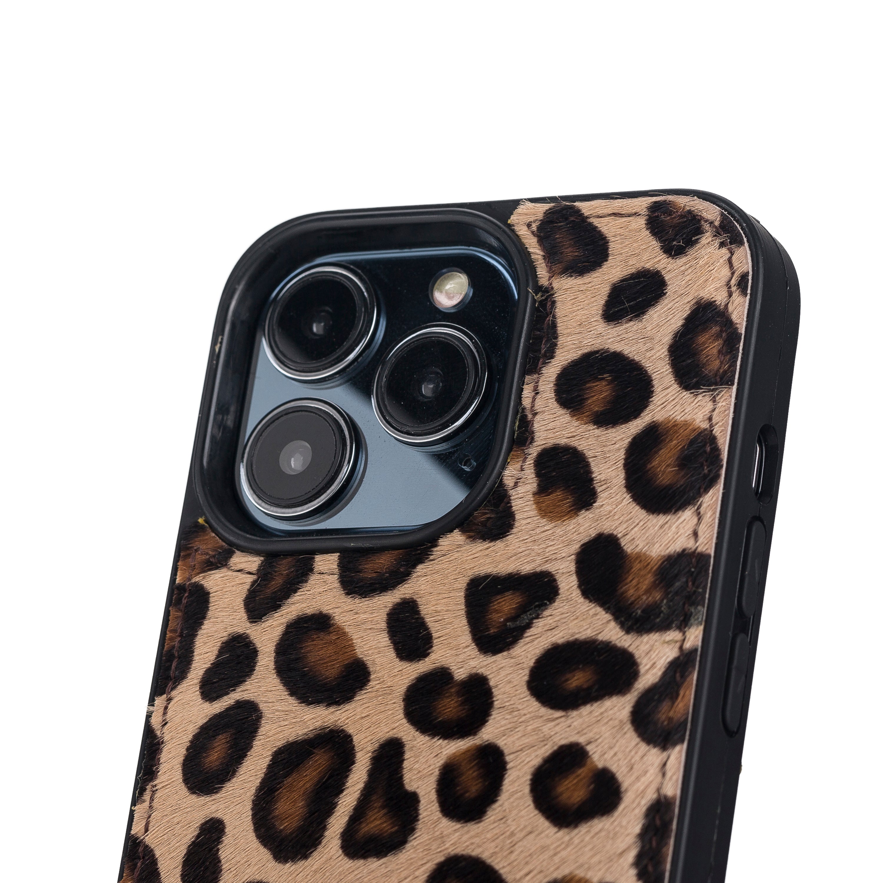 Coque arrière flexible en cuir véritable pour iPhone 13 Series