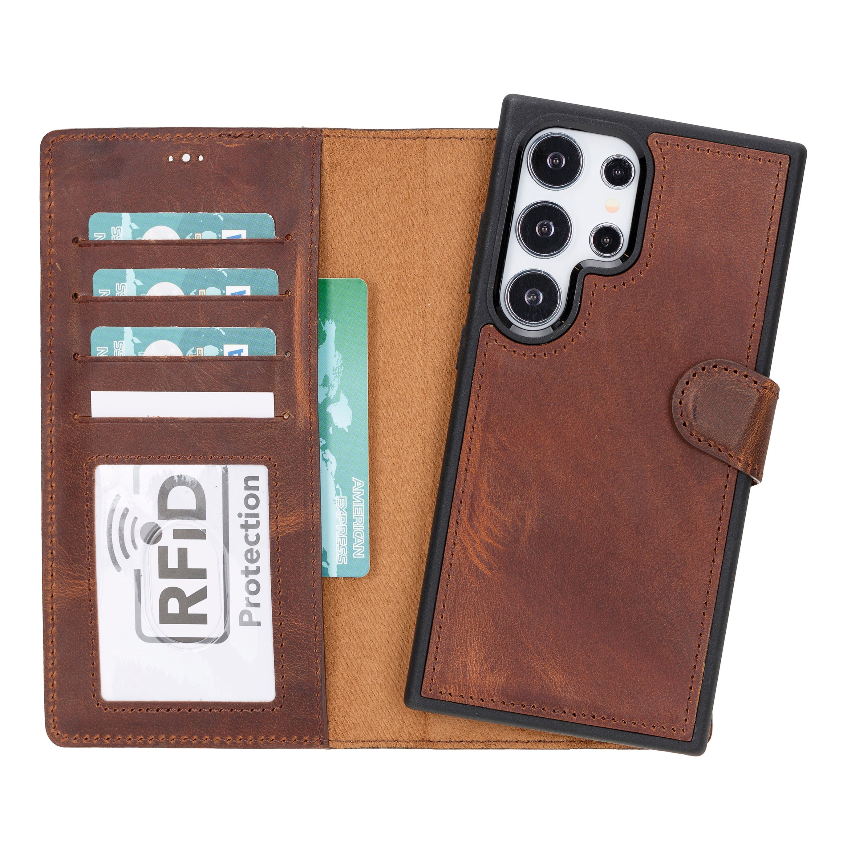 Magic Samsung Galaxy S24 Leather Detachable Wallet Case
