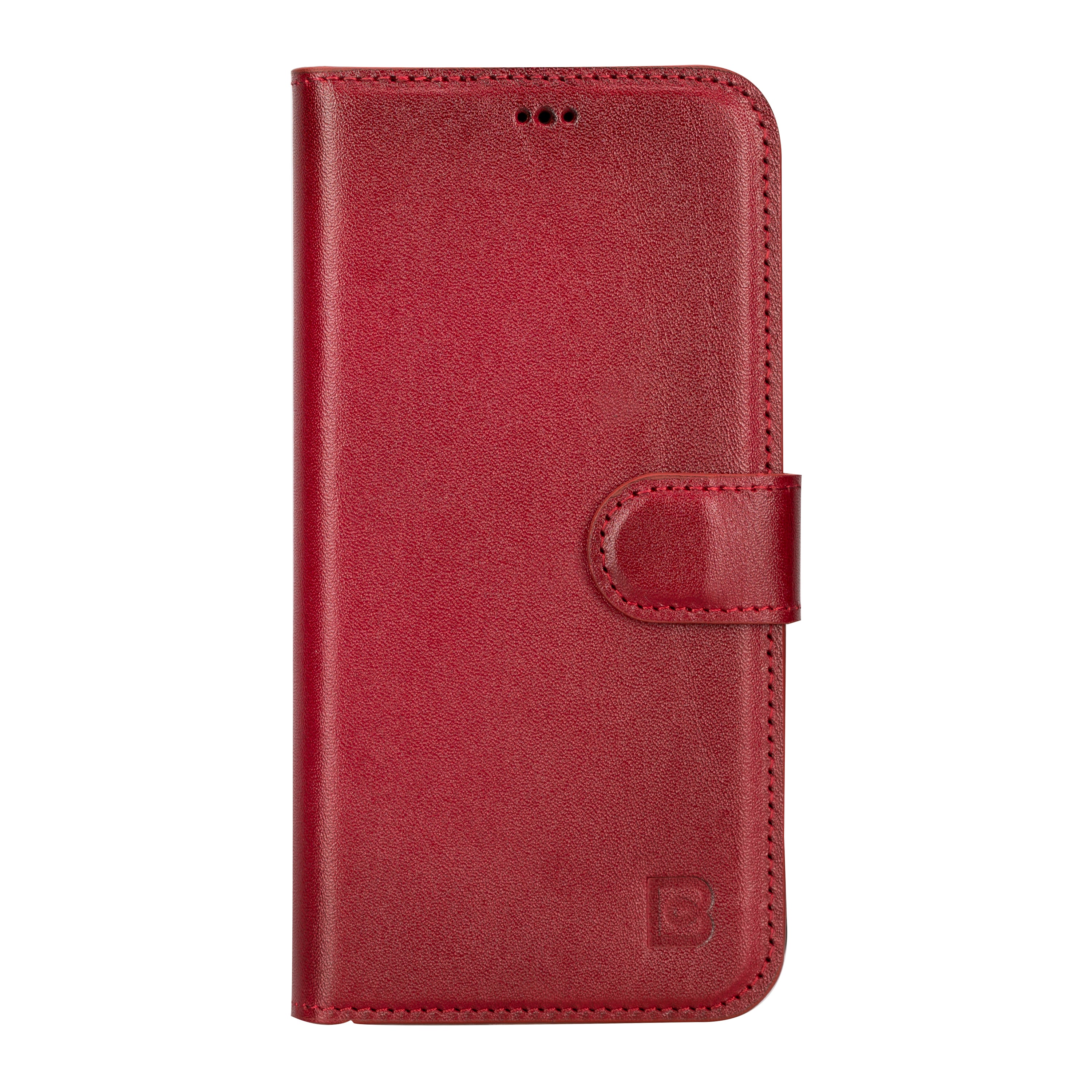 Étui portefeuille amovible en cuir véritable pour iPhone 15 Pro Max (6,7")