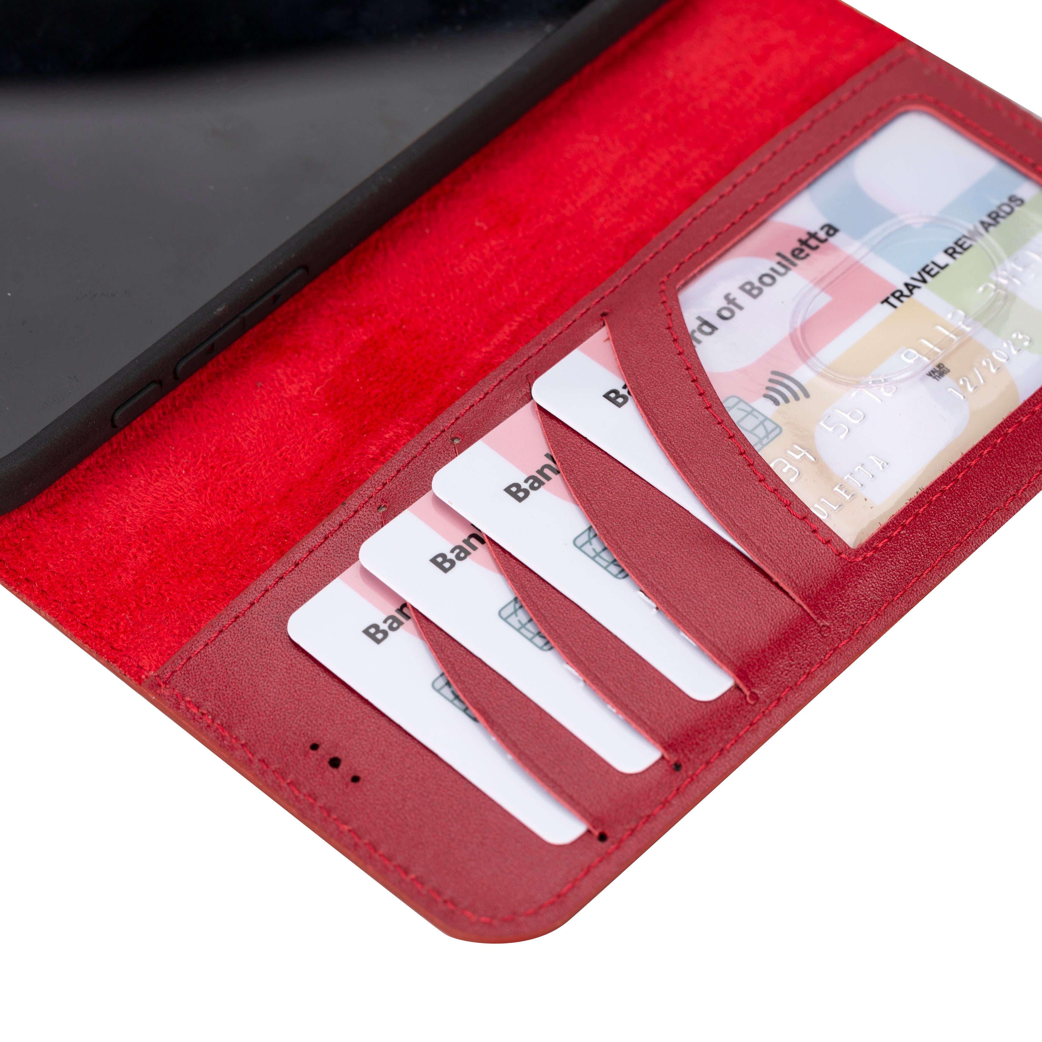 Étui portefeuille amovible en cuir véritable pour iPhone 15 Pro Max (6,7")