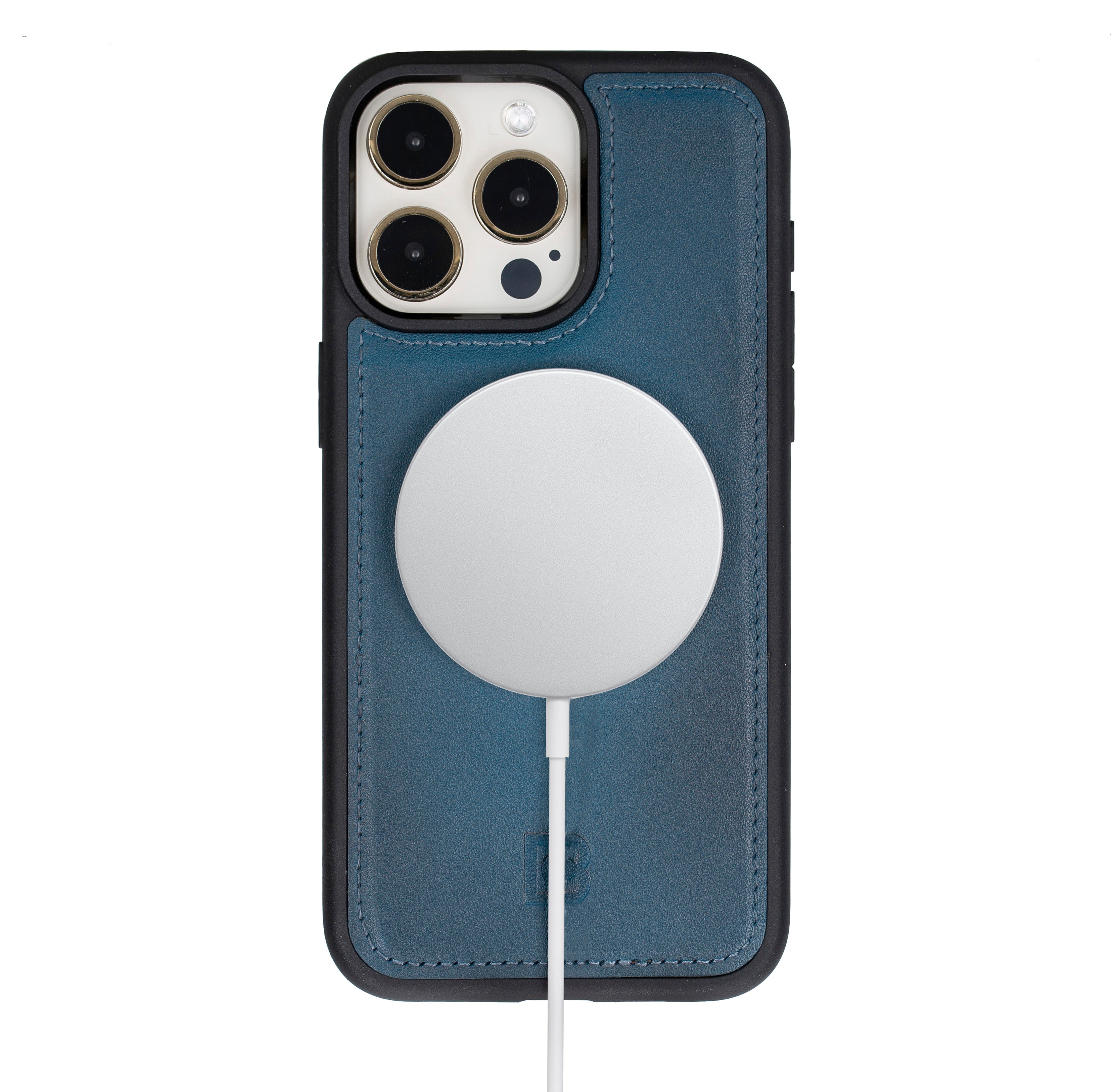 Étui portefeuille amovible en cuir véritable pour iPhone 15 Pro Max (6,7")