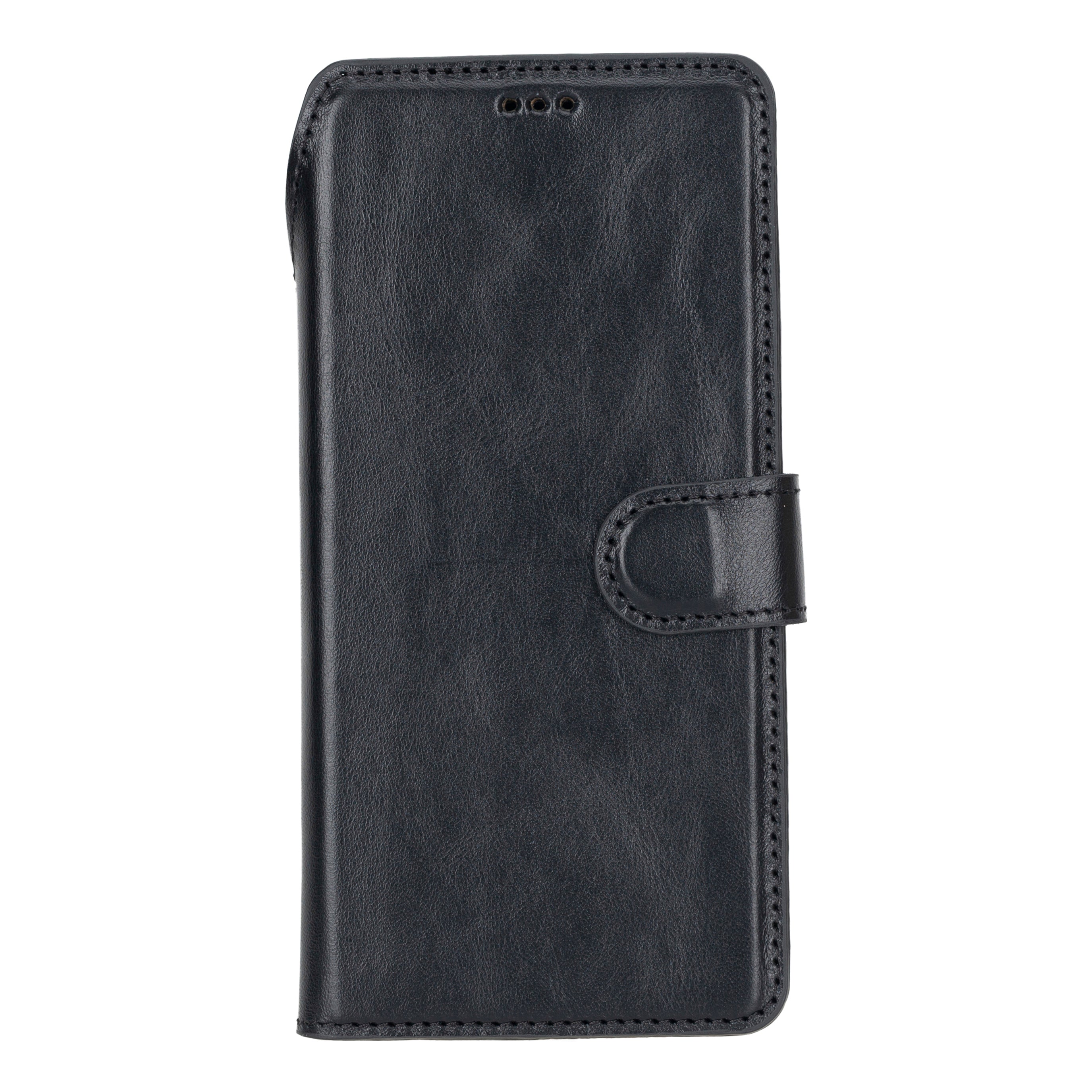 Black google pixel 10 wallet case on a white background