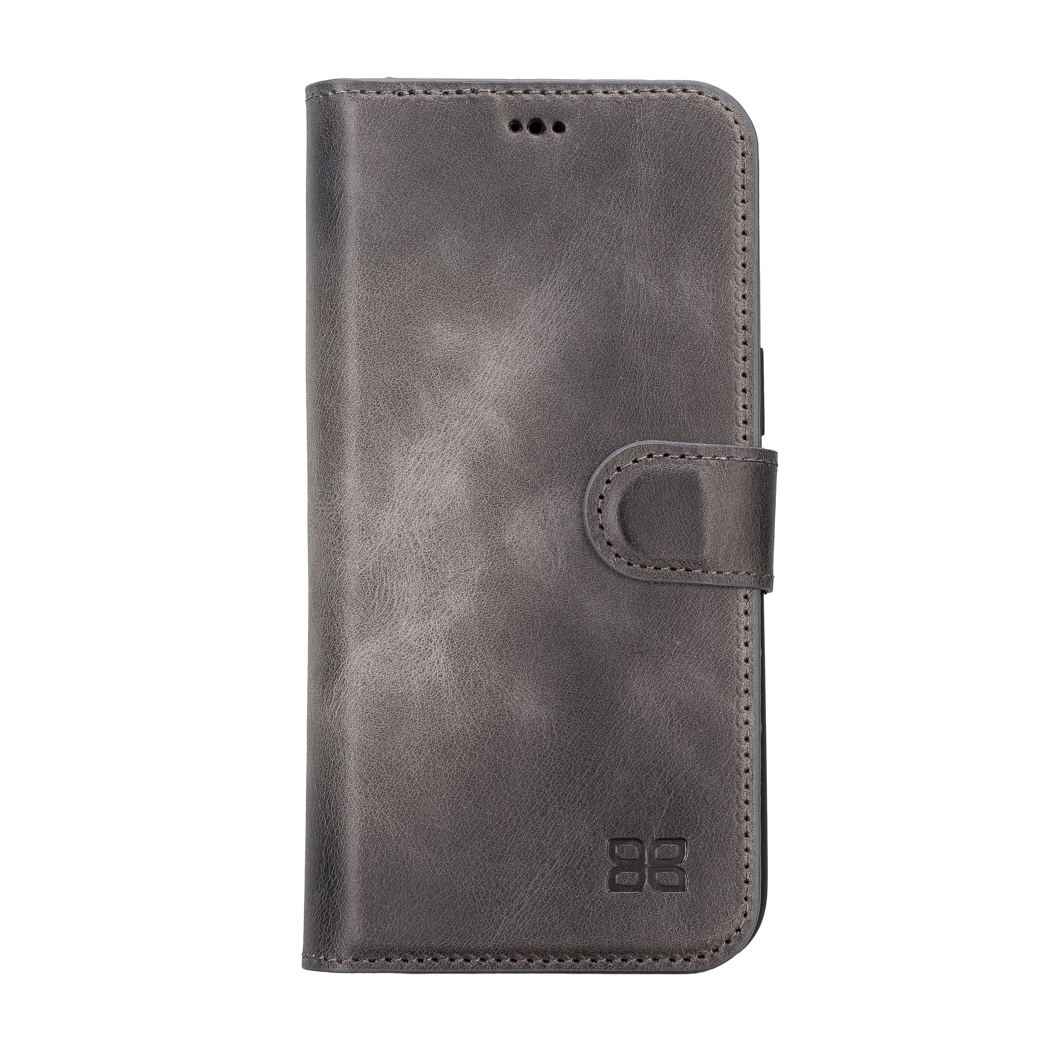 Étui portefeuille amovible en cuir véritable pour iPhone 14 Pro Max (6,7")