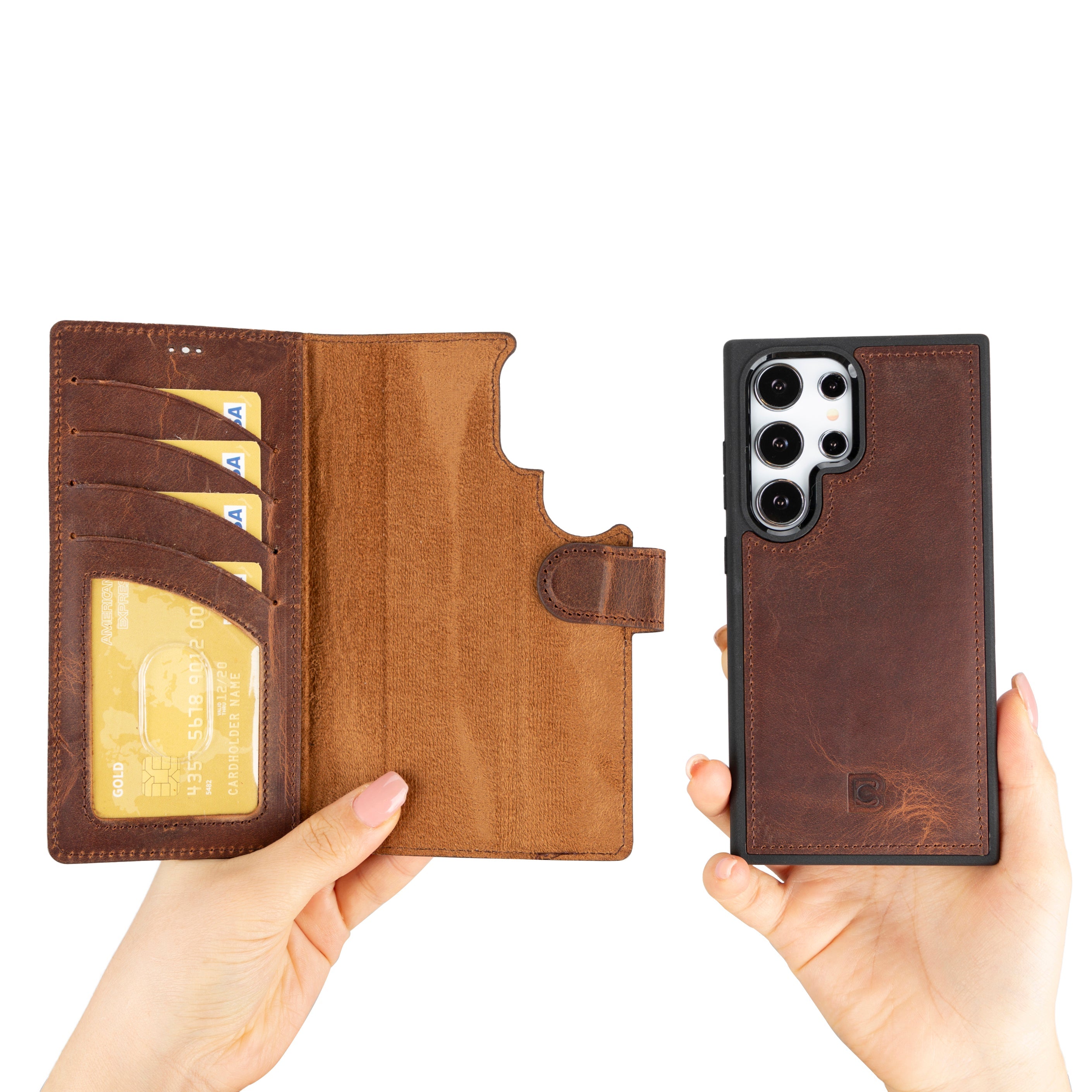 Samsung Galaxy S24 (6.2") Leather Detachable Wallet Case