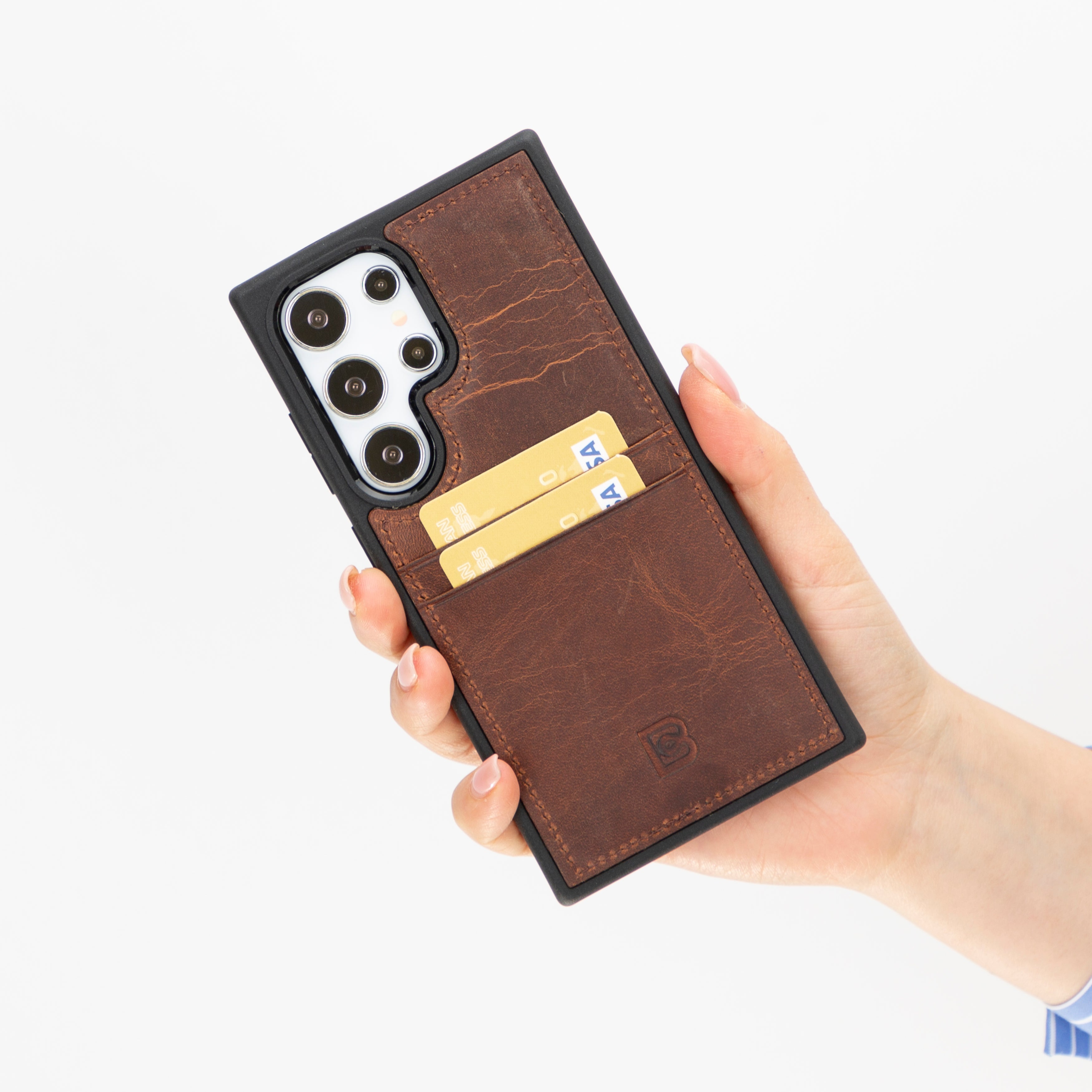 Samsung Galaxy S25 Ultra (6.9") Flex Cover Leather Case with Card Holder