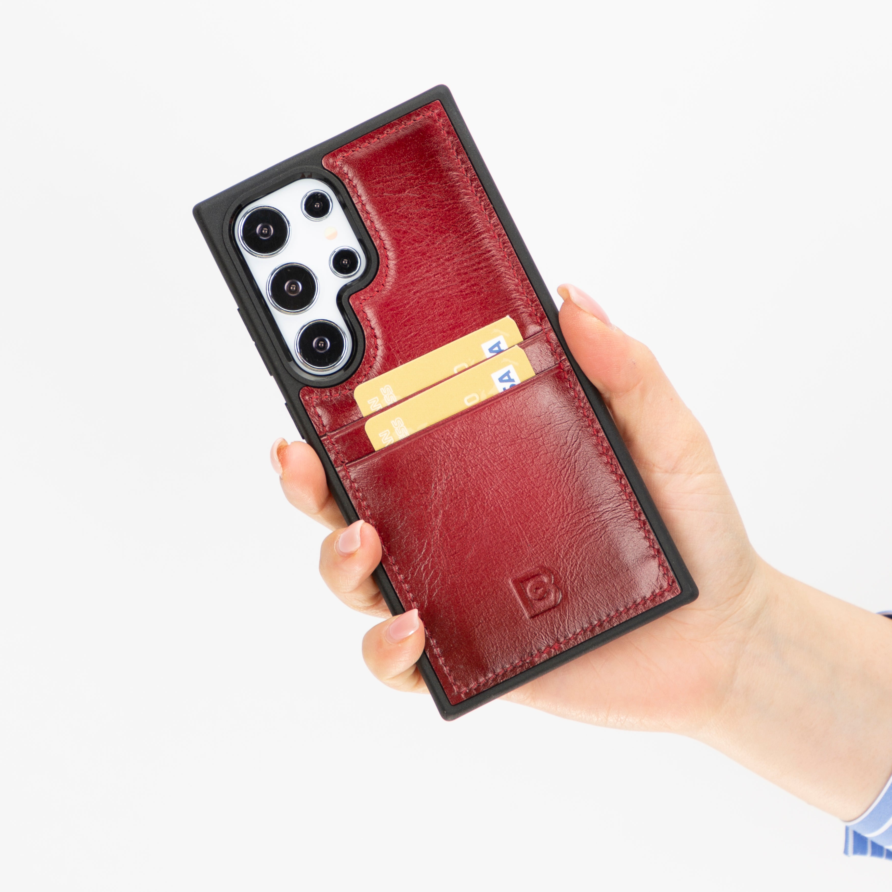 Coque arrière en cuir Felix Galaxy S24 Plus (6,7") avec porte-cartes