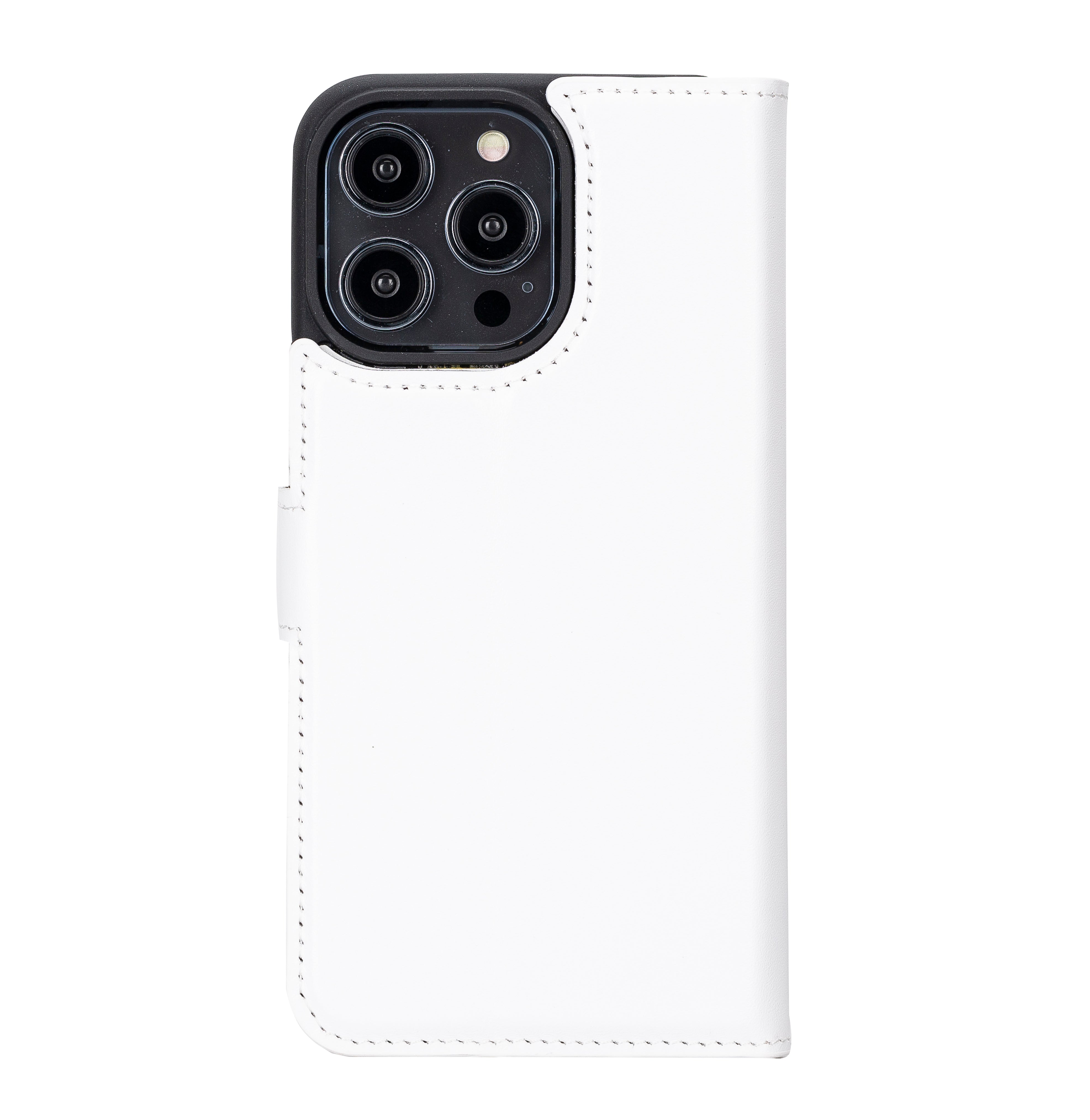 Étui portefeuille amovible en cuir véritable pour iPhone 14 Pro Max (6,7")