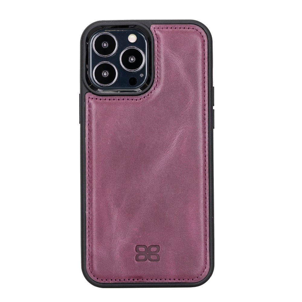 Coque arrière flexible en cuir véritable pour iPhone 13 Series