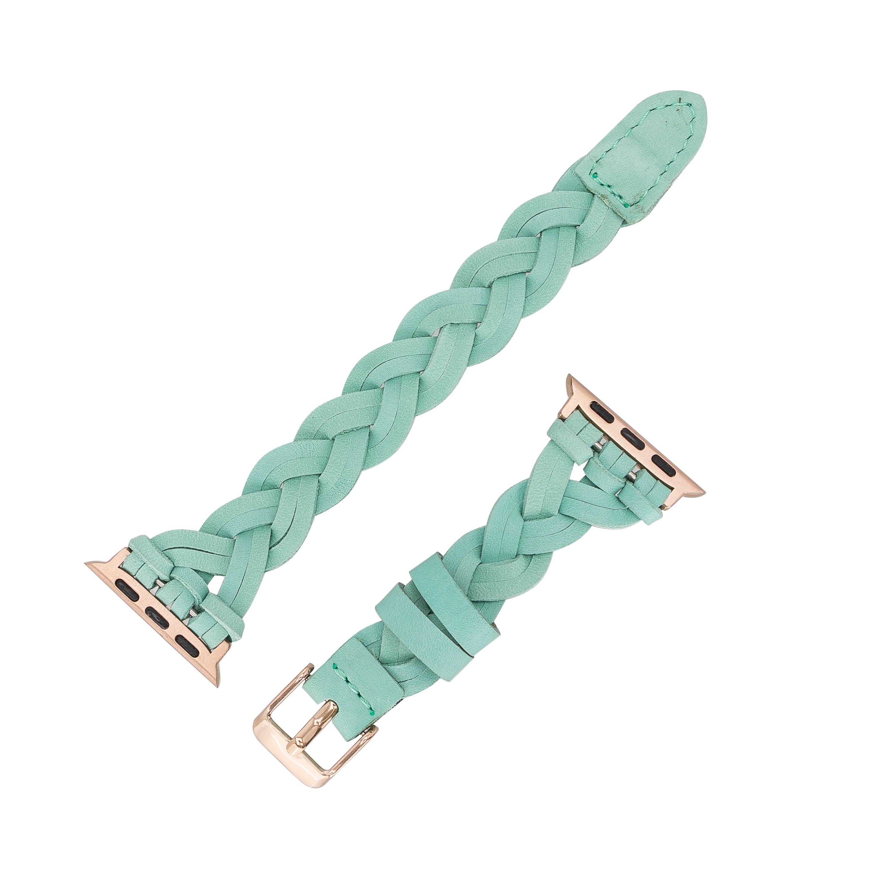 Braided Fitbit Genuine Leather Watch Band