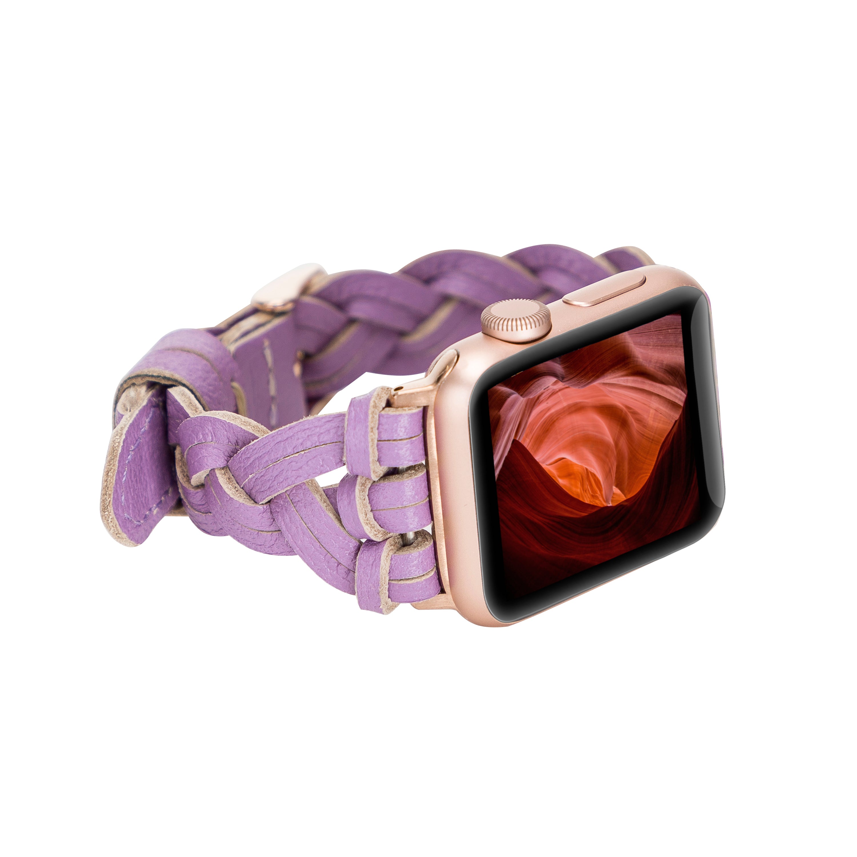 Braided Fitbit Genuine Leather Watch Band