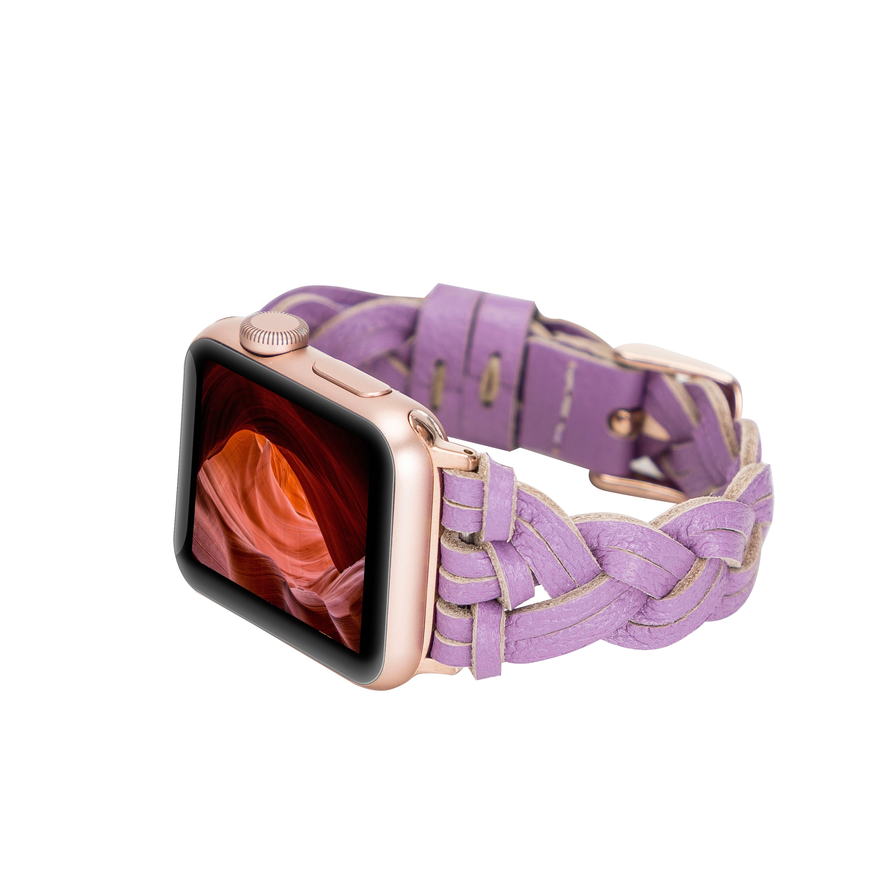 Braided Fitbit Genuine Leather Watch Band