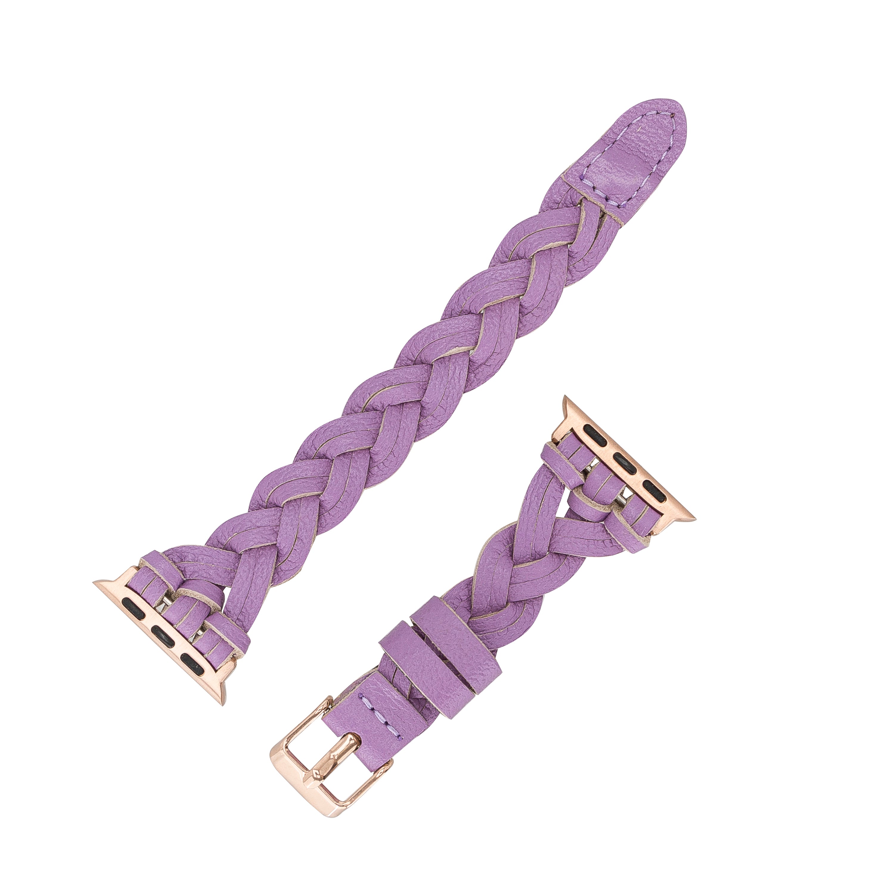 Braided Fitbit Genuine Leather Watch Band
