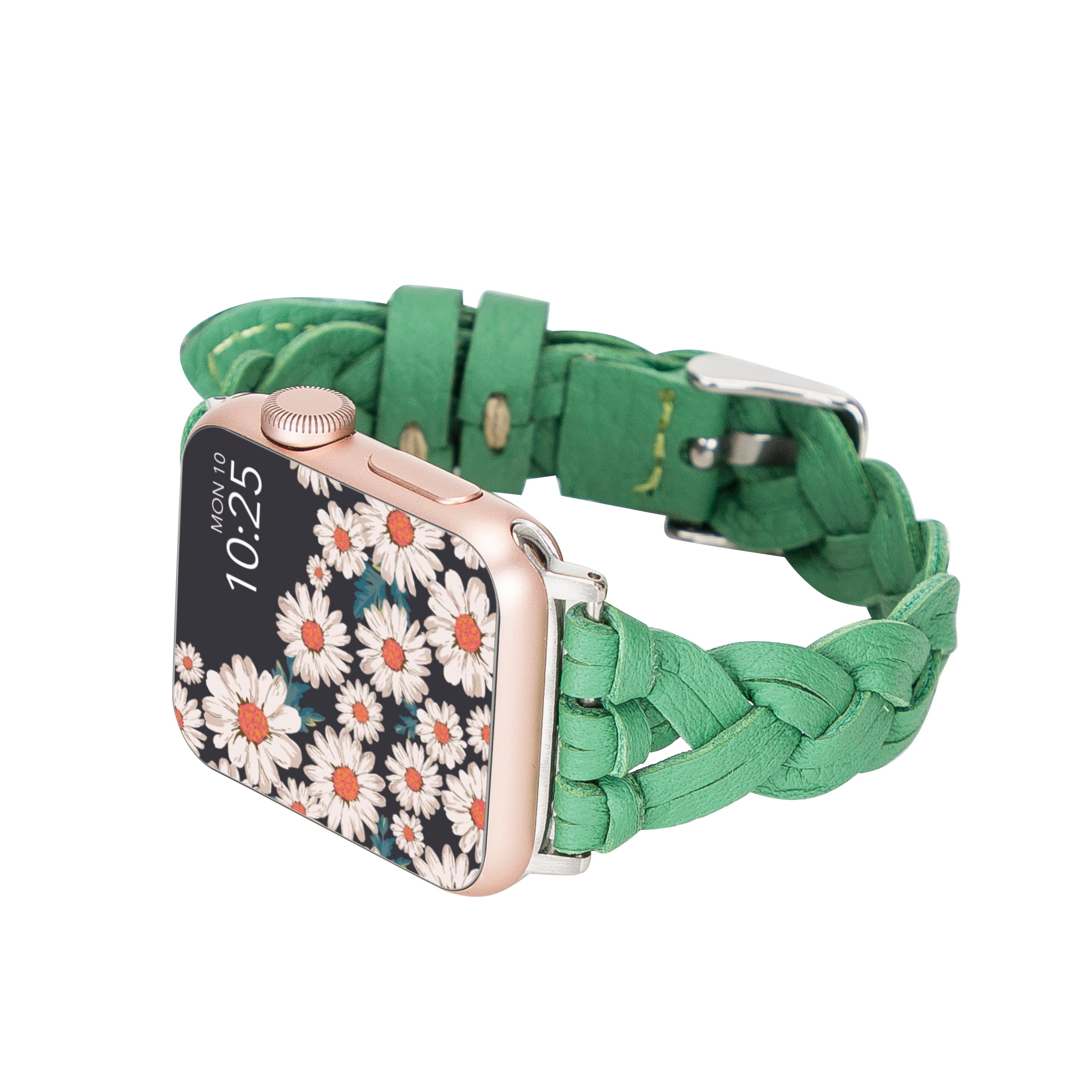 Braided Fitbit Genuine Leather Watch Band