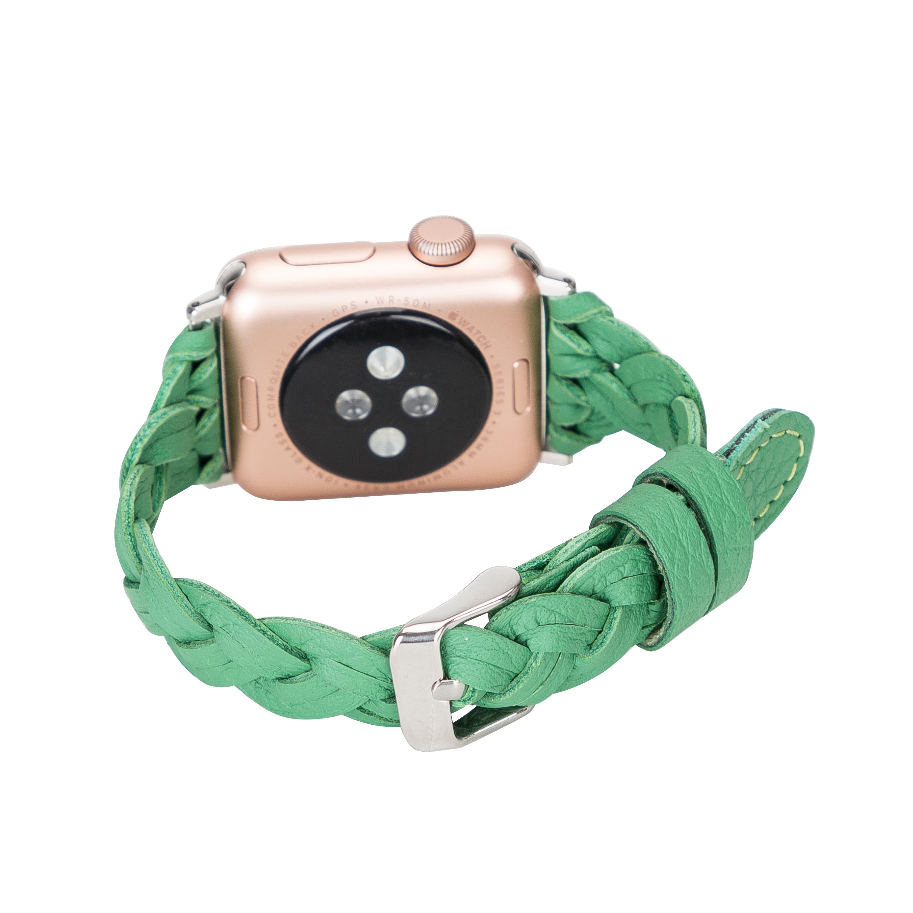 Braided Fitbit Genuine Leather Watch Band