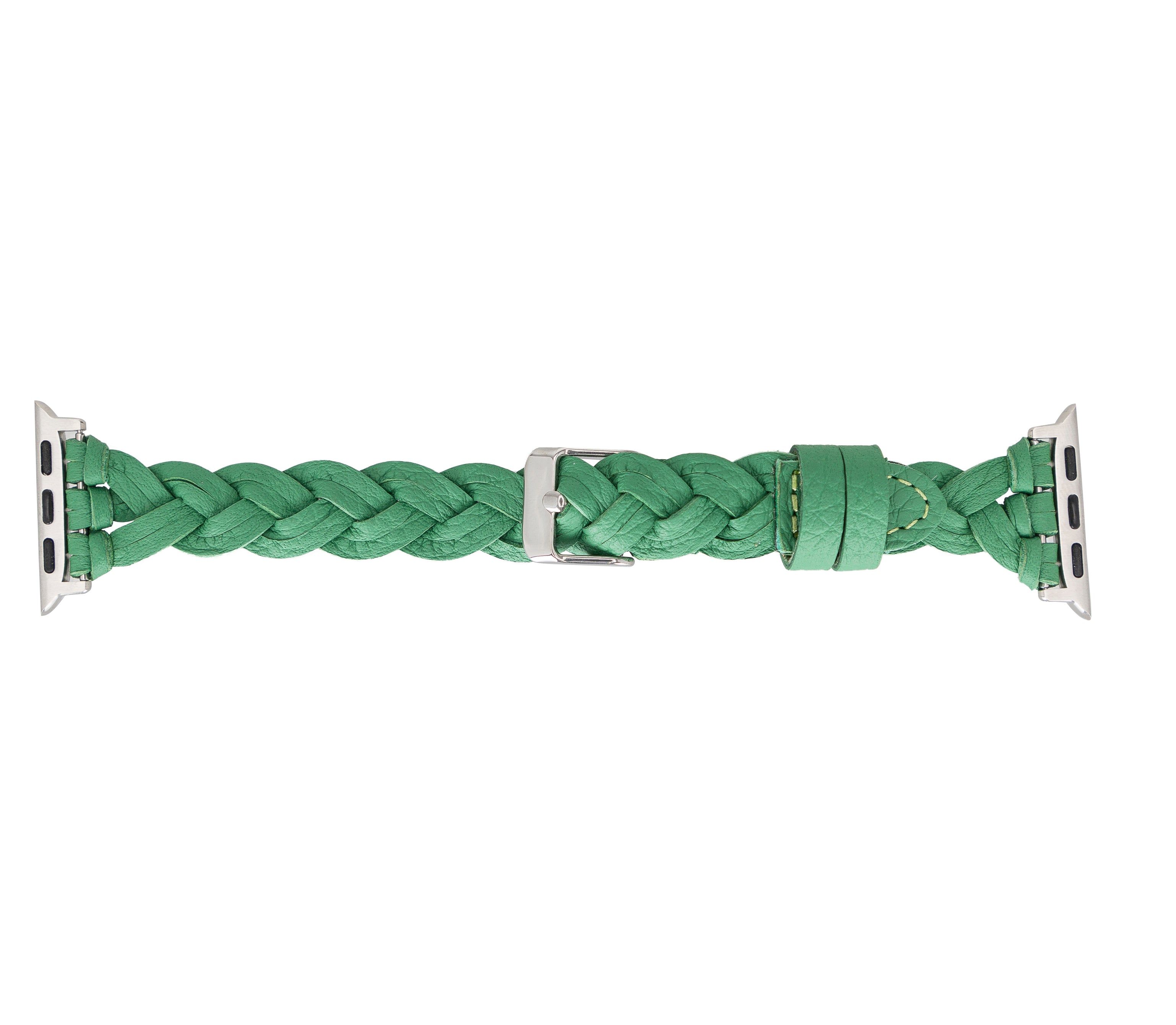 Braided Fitbit Genuine Leather Watch Band
