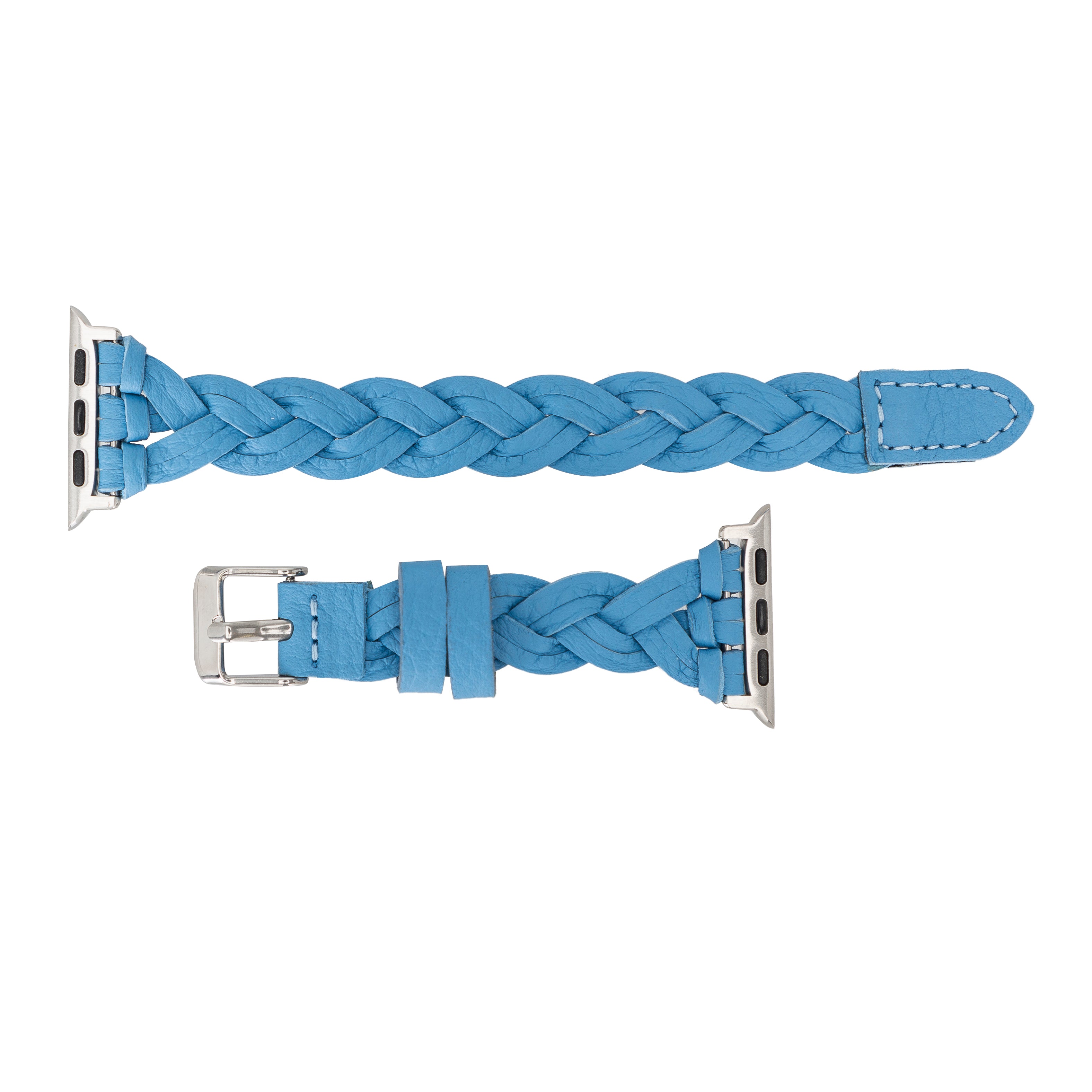 Braided Fitbit Genuine Leather Watch Band