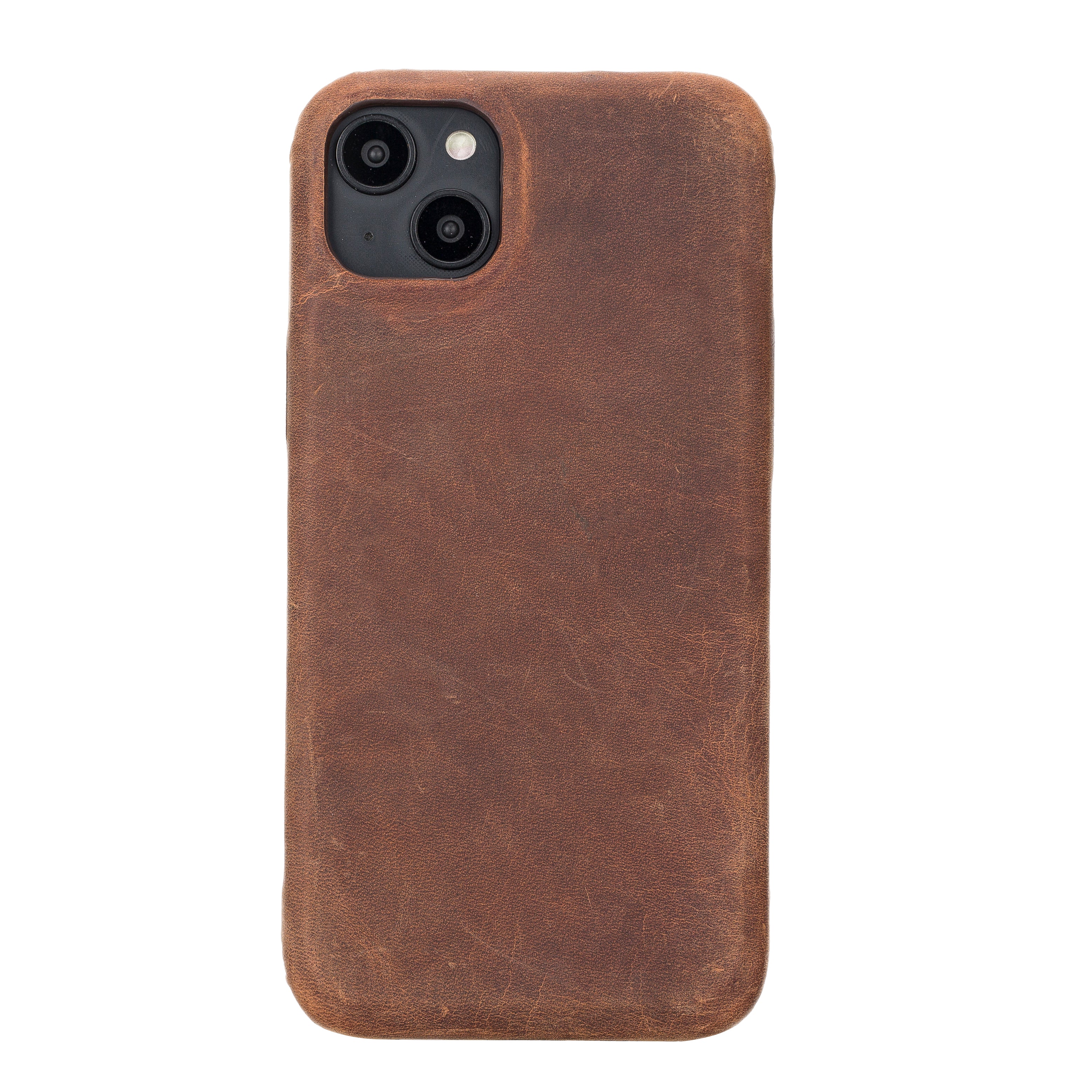 Coque arrière intégrale en cuir véritable pour iPhone 14 Plus (6,7") F360