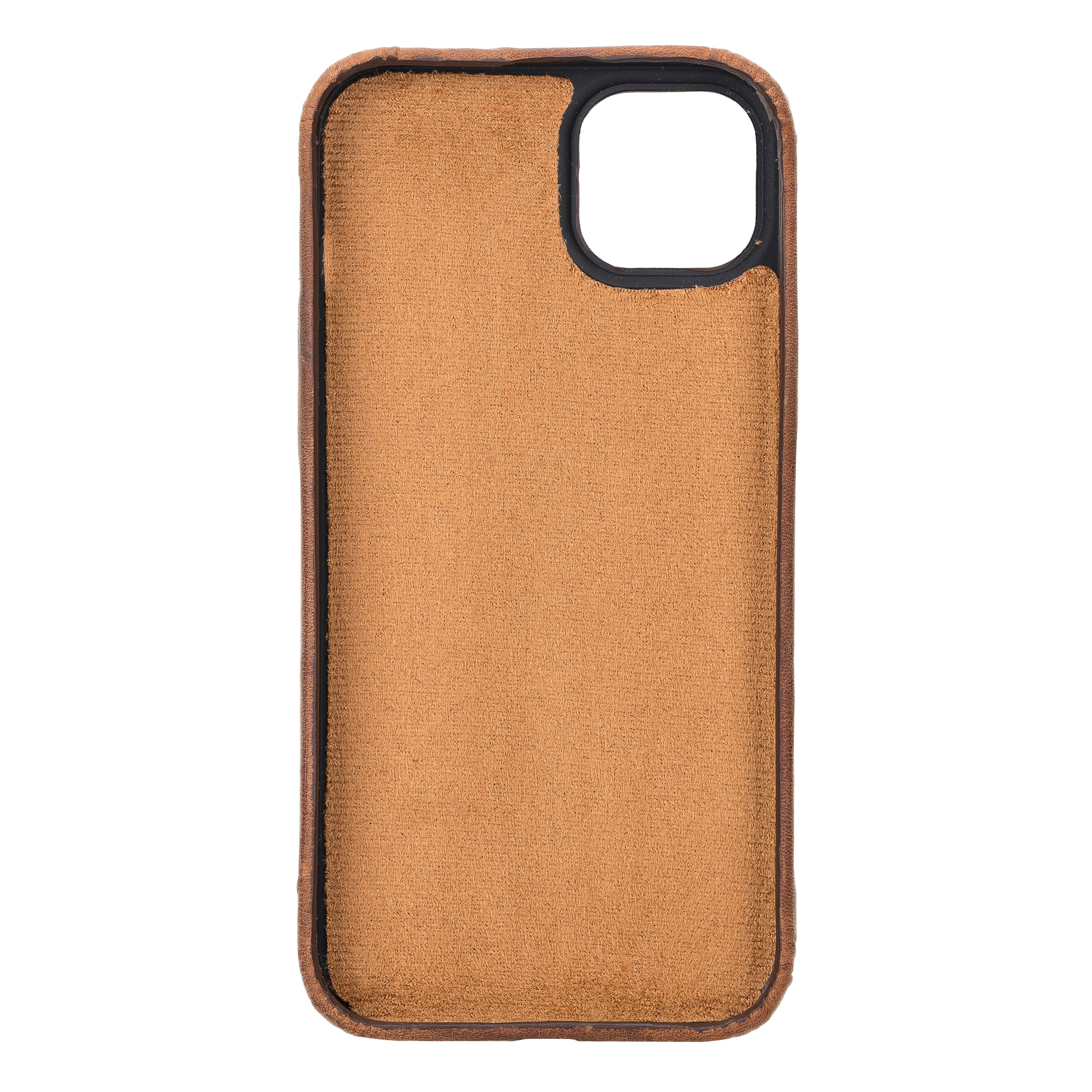 Coque arrière intégrale en cuir véritable pour iPhone 14 Plus (6,7") F360