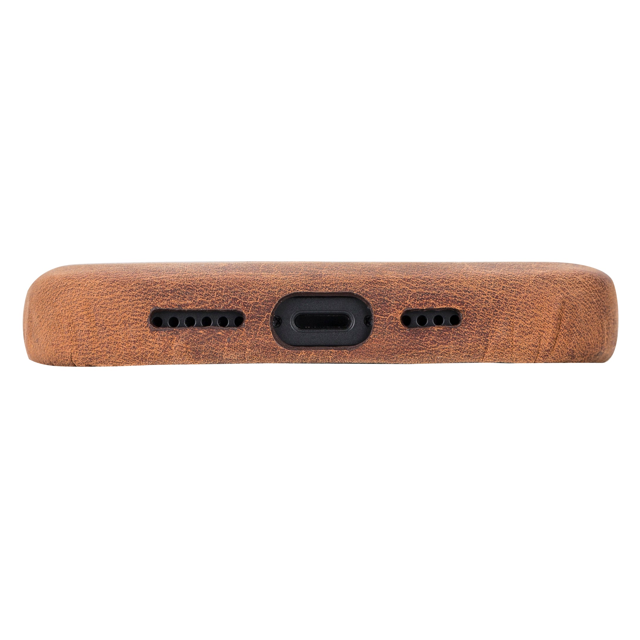 Coque arrière intégrale en cuir véritable pour iPhone 14 Plus (6,7") F360