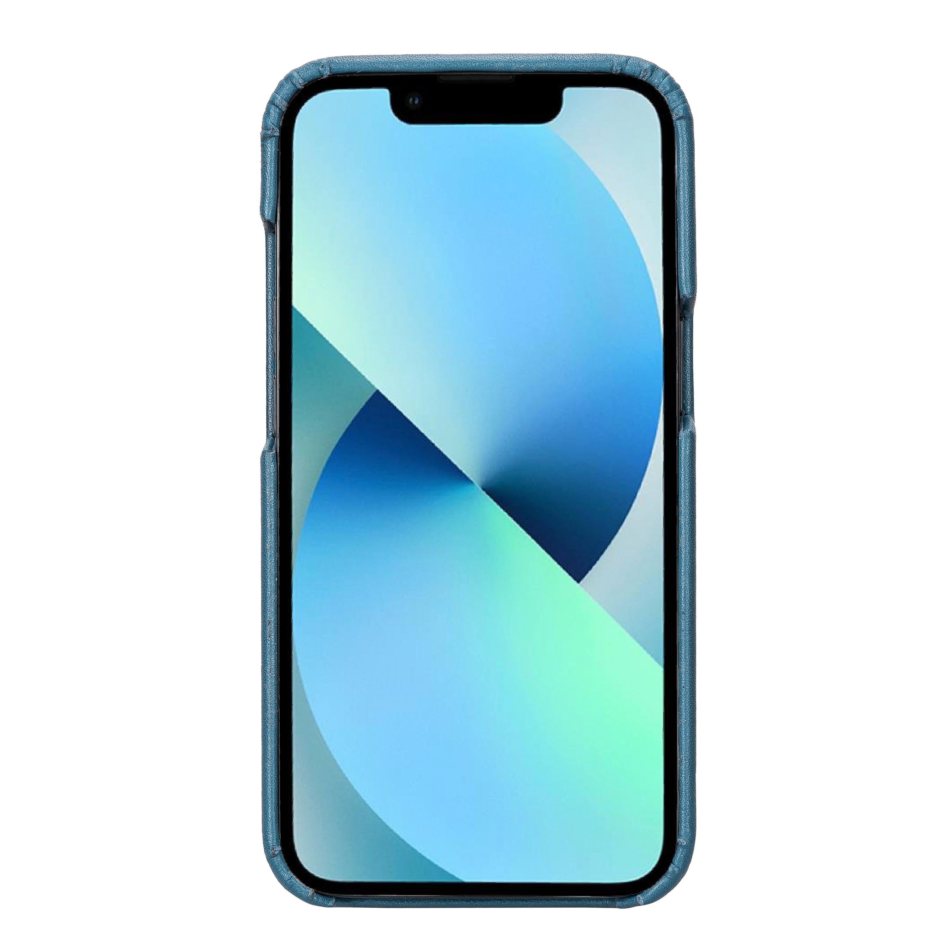 Coque arrière intégrale en cuir véritable pour iPhone 13 série F360